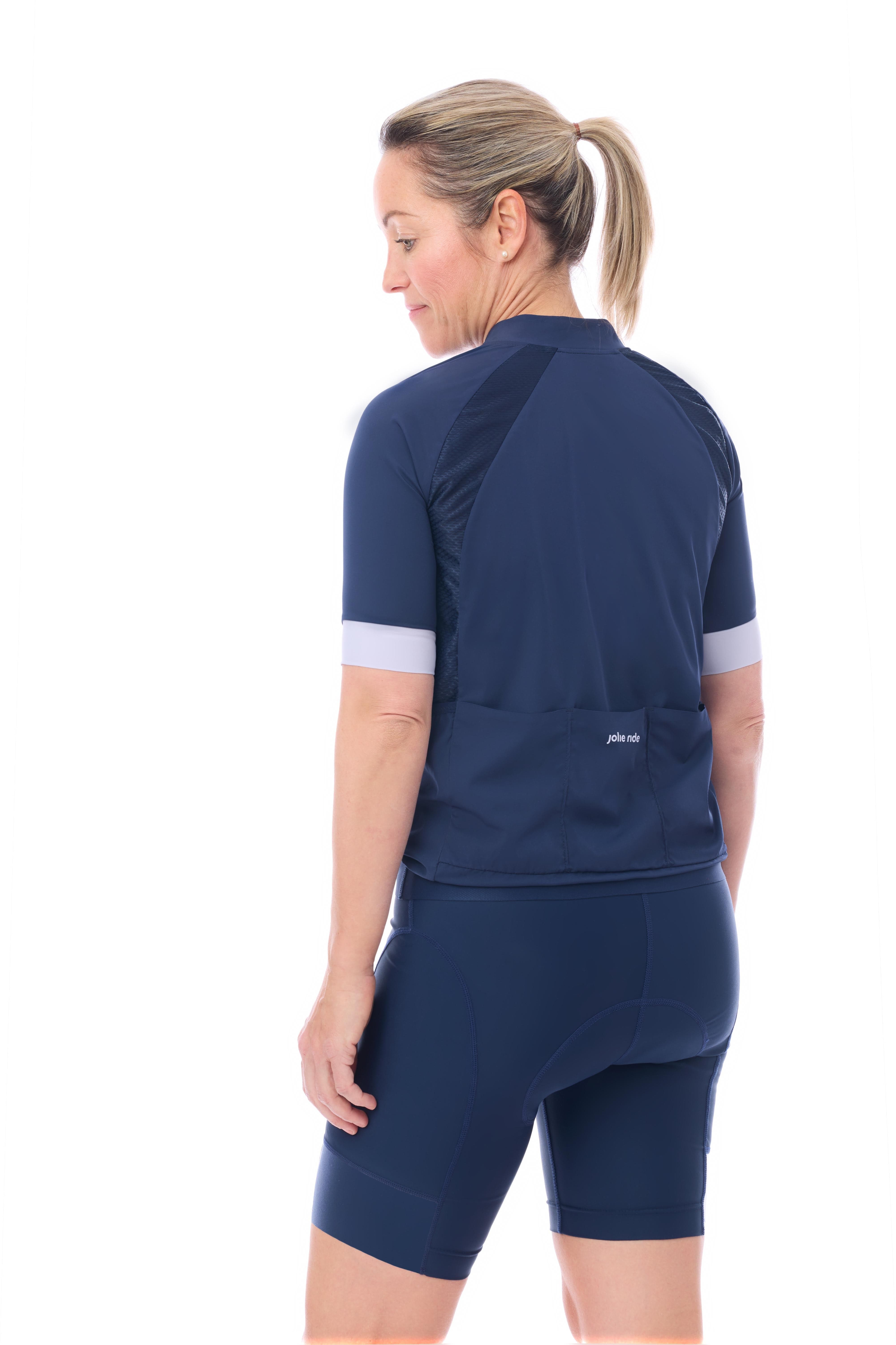 JolieRide Jersey loose fit cycling jersey with UV protection and storage pockets