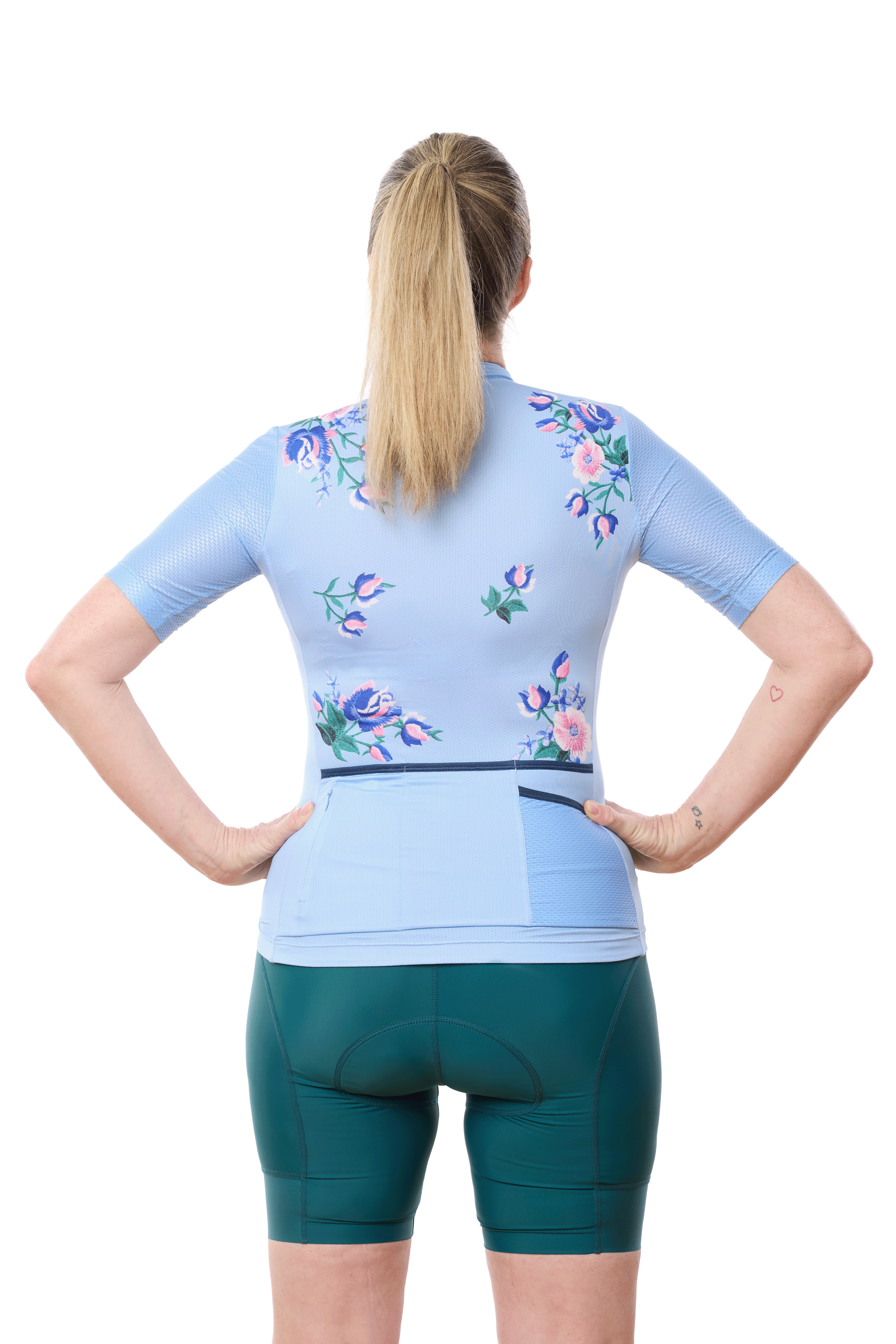 JolieRide Jersey women's colorblock cycling jersey with UV protection, breathability, and storage (2025)