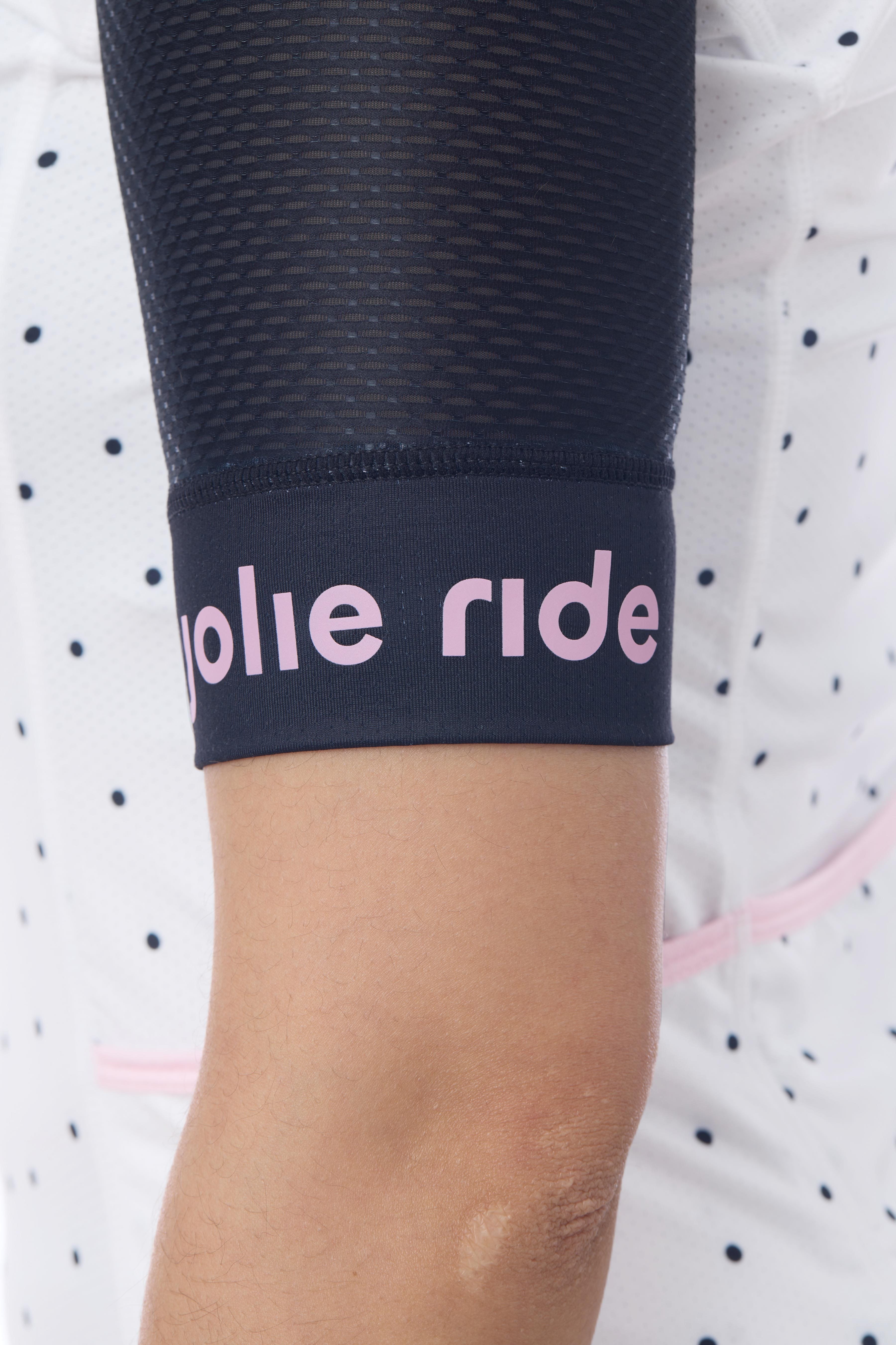 JolieRide Jersey women's cycling jersey with UV protection, breathability, and storage