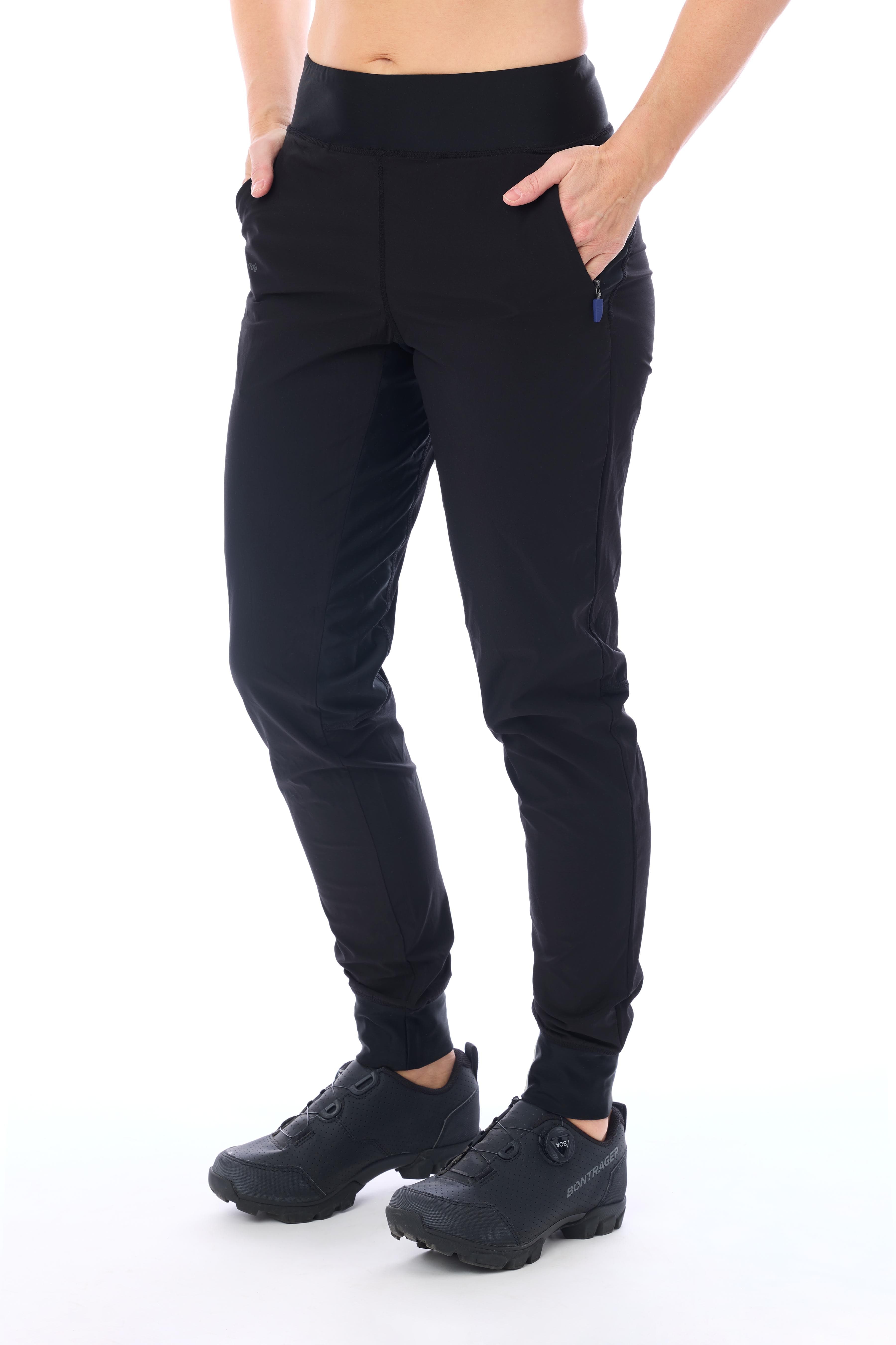JolieRide Pants Black / XS mtb jogger pants  - lightweight with wide yoga-like waistband