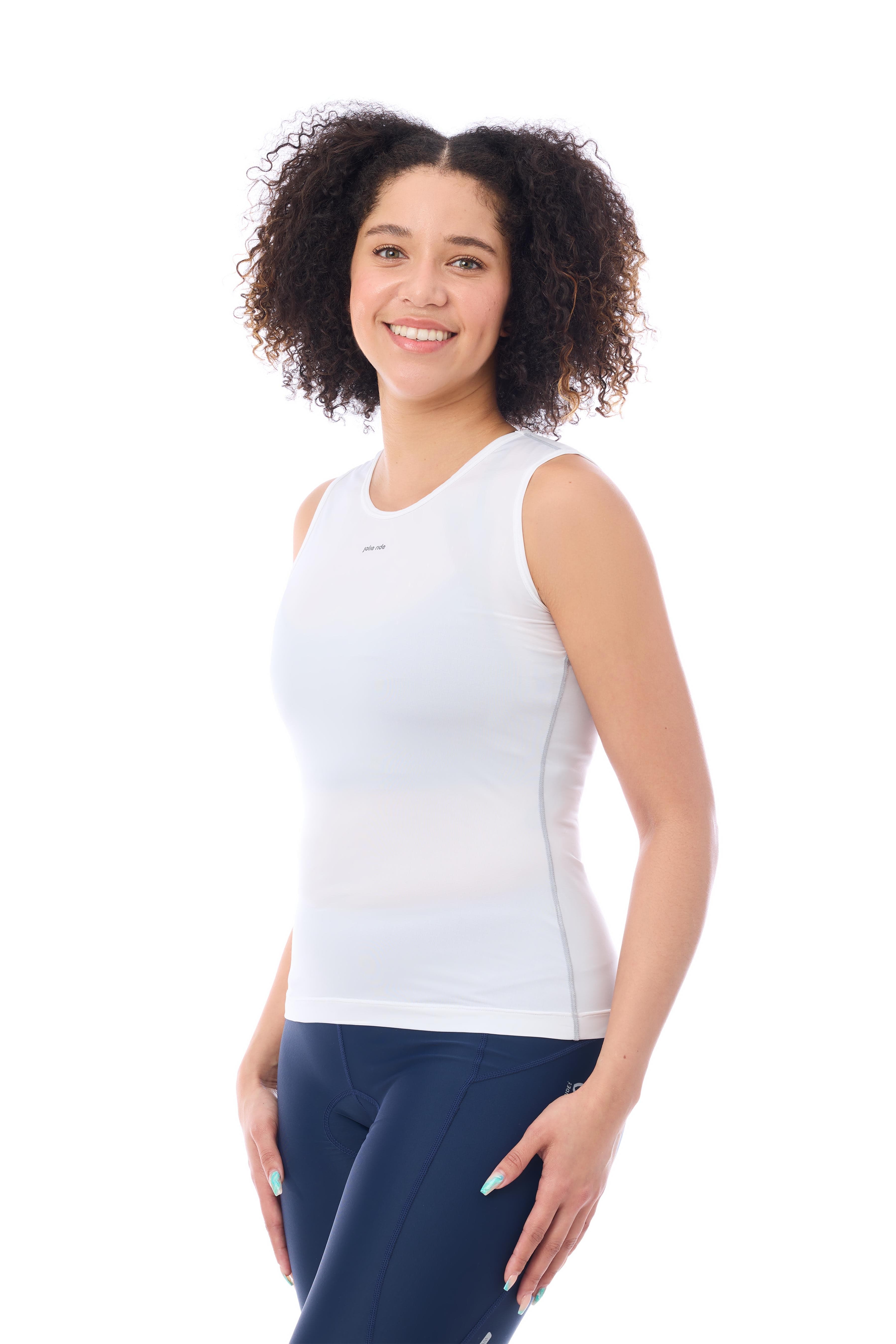 JolieRide base layers White / XS sleeveless base layer for women | moisture-wicking & temperature regulation