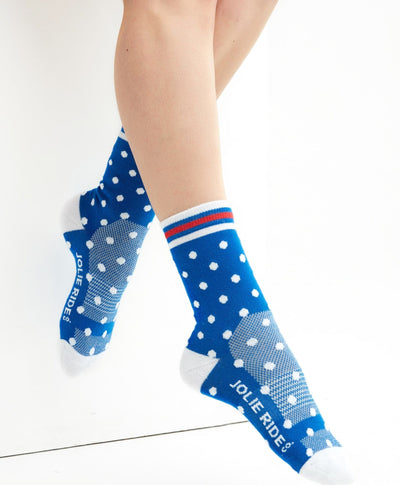 JolieRide Blue-polkadots / M JolieRide Sports Socks