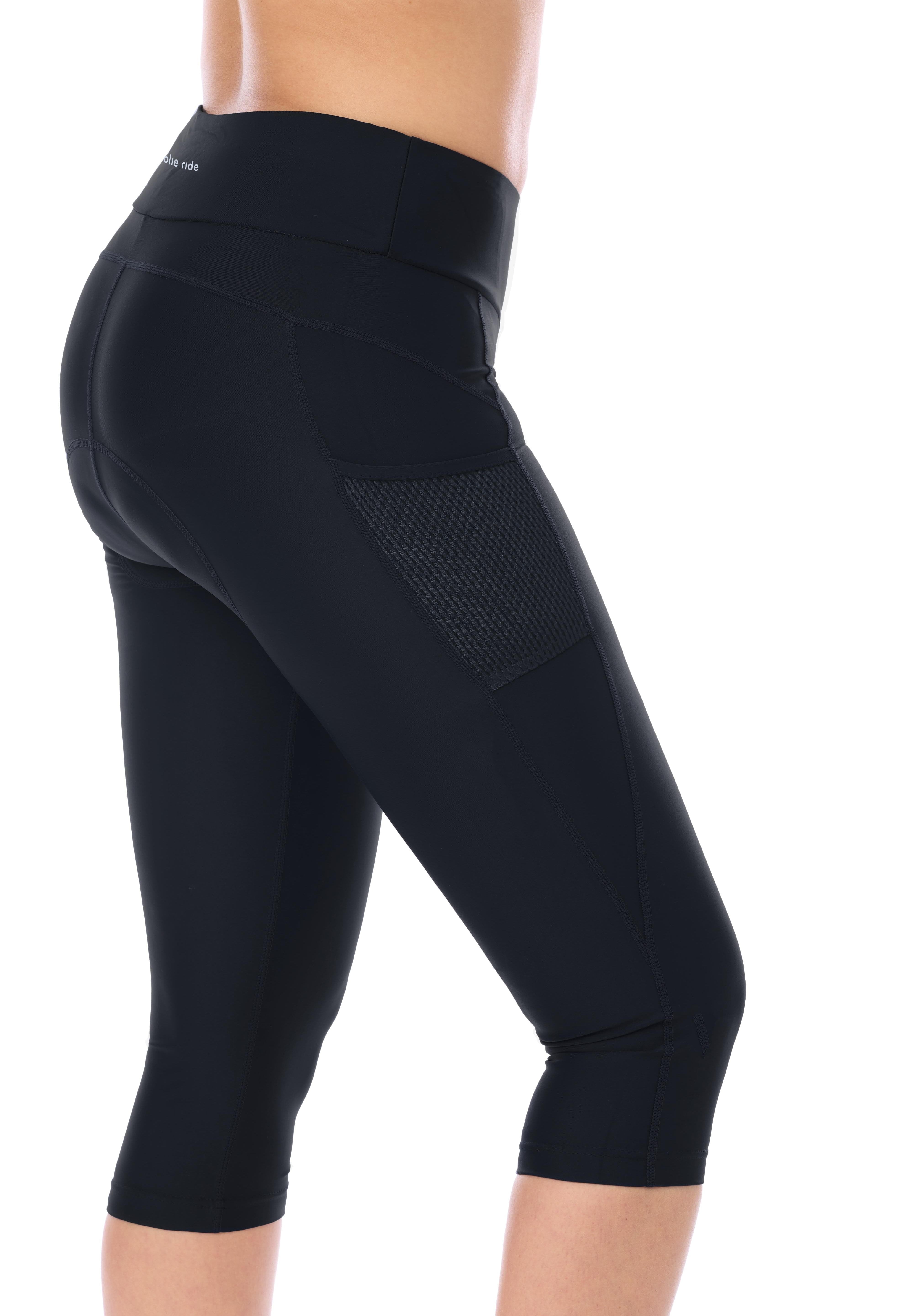 JolieRide Cycling shorts 3/4 cycling shorts with yoga-style waist and anti-shock padding