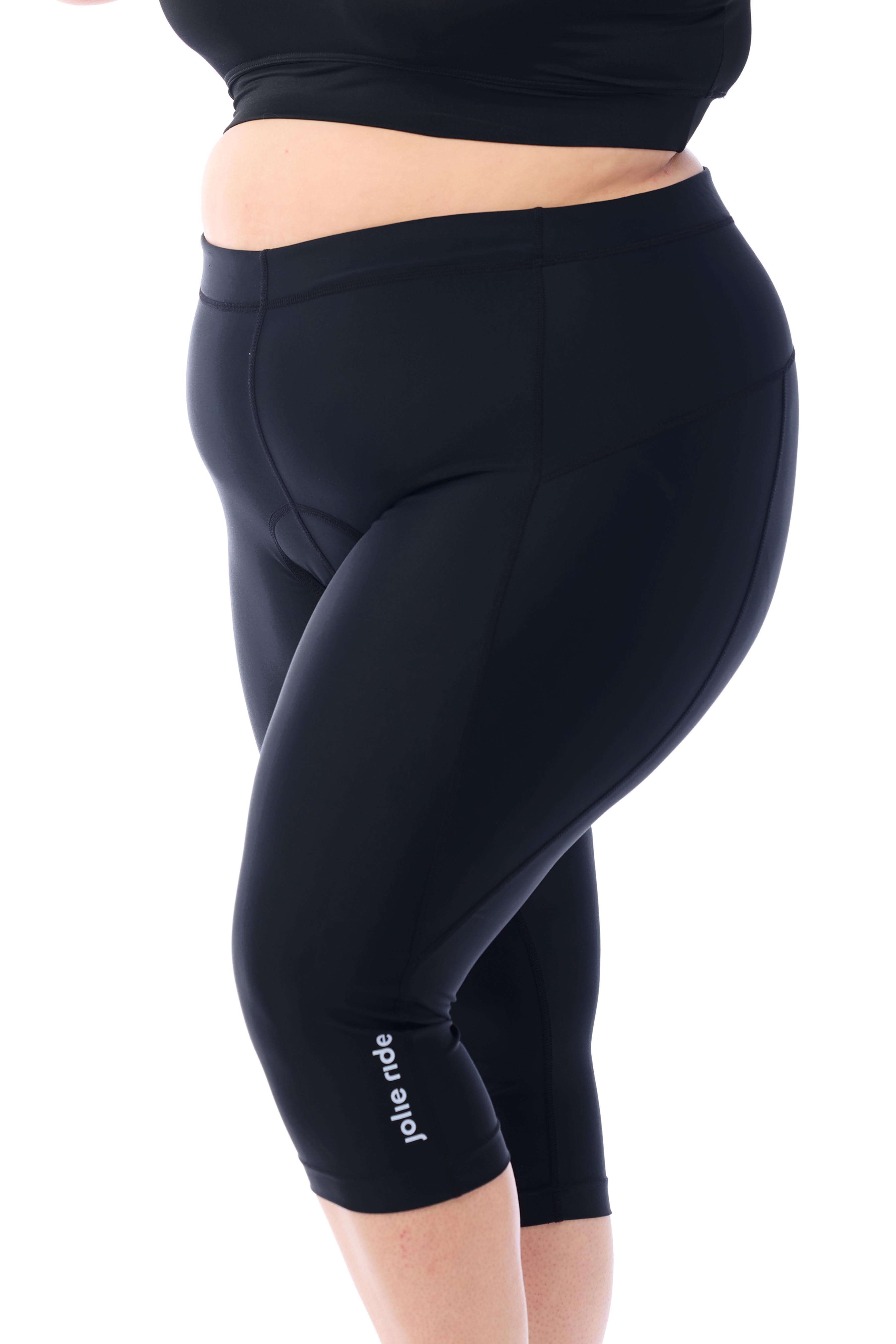 JolieRide Cycling shorts 3/4 cycling shorts with yoga-style waist and anti-shock padding