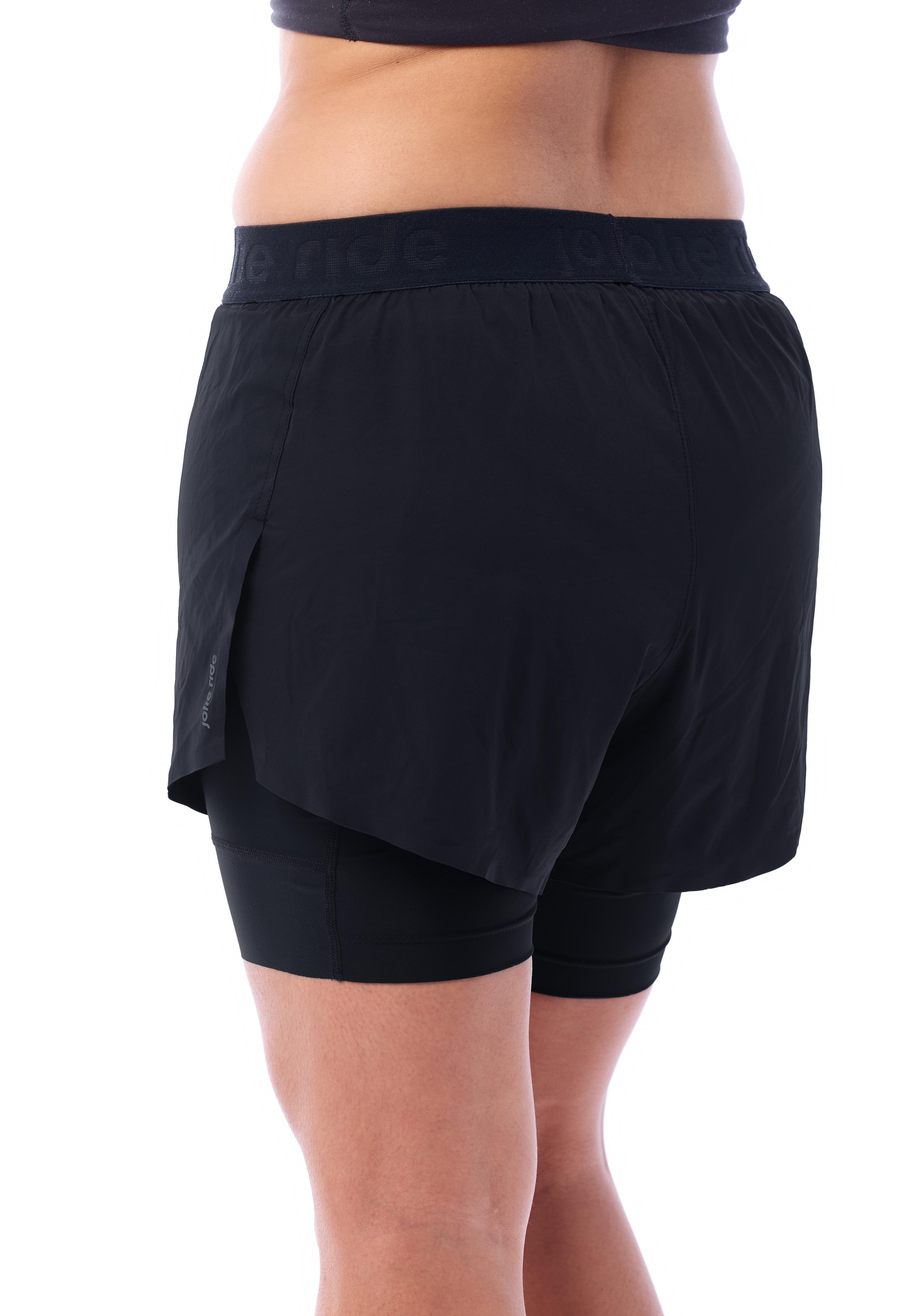 JolieRide Cycling shorts cycling shorts with over-shorts and 50+ UV protection #color_black, noir
