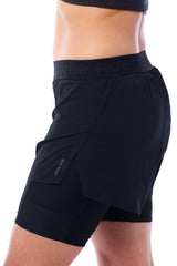 JolieRide Cycling shorts cycling shorts with over-shorts and 50+ UV protection #color_black, noir