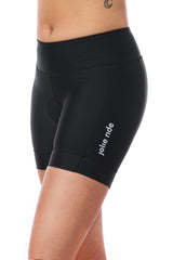 JolieRide Cycling shorts mid-thigh fit cycling shorts with 15cm inseam and UV protection #color_black, noir