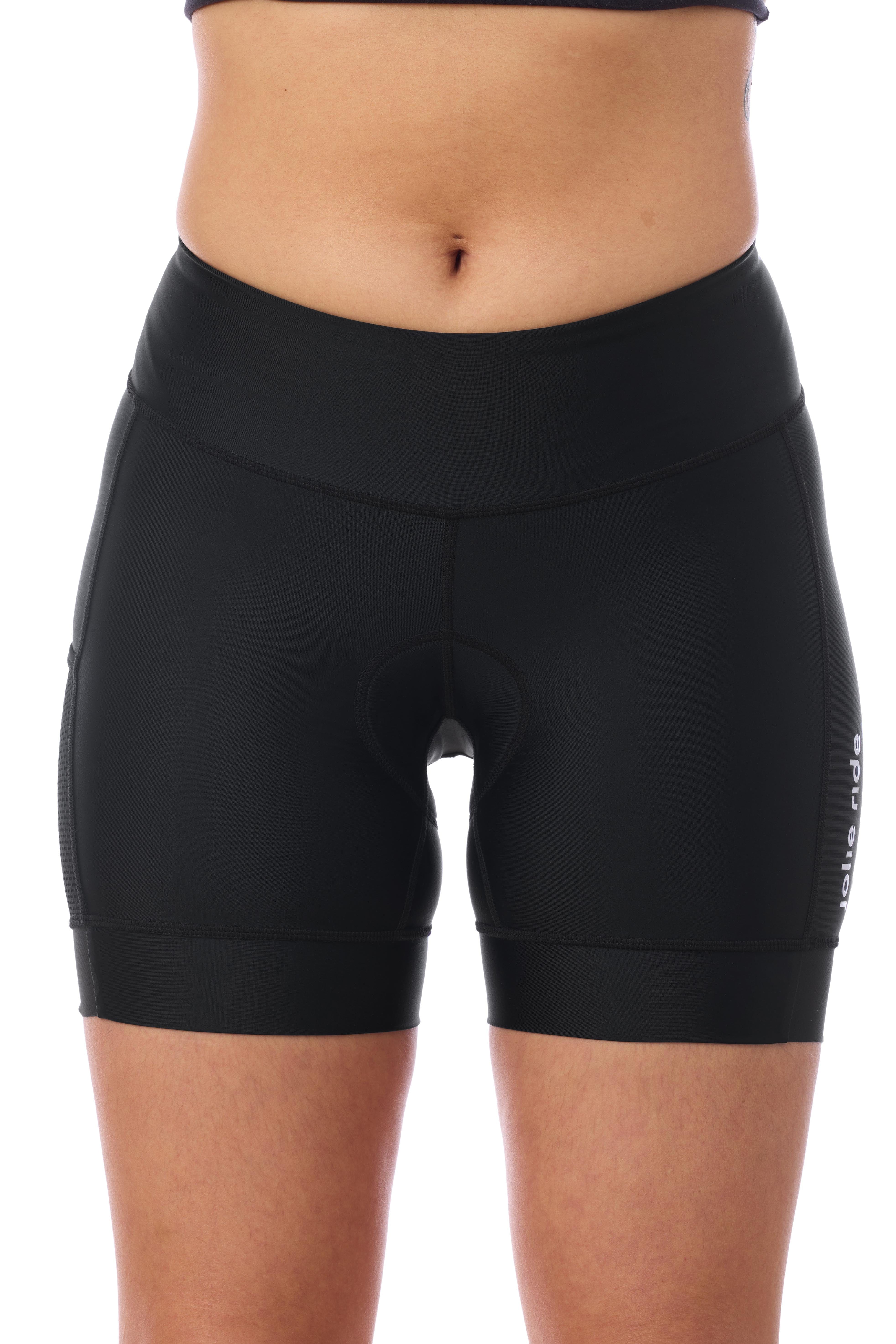JolieRide Cycling shorts mid-thigh fit cycling shorts with 5 1/2" Inseam and UV protection