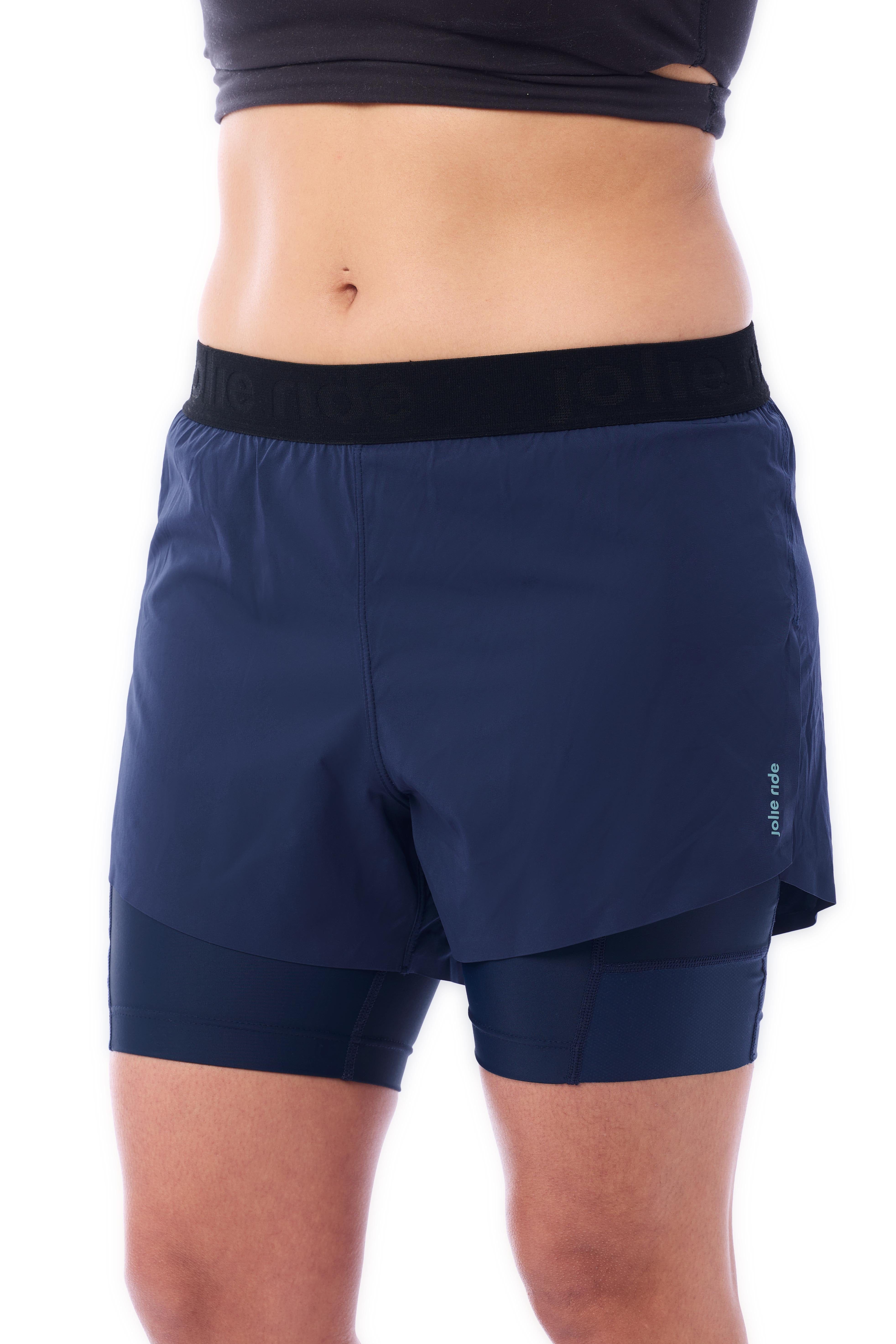 JolieRide Cycling shorts Navy / XS cycling shorts with over-shorts and 50+ UV protection