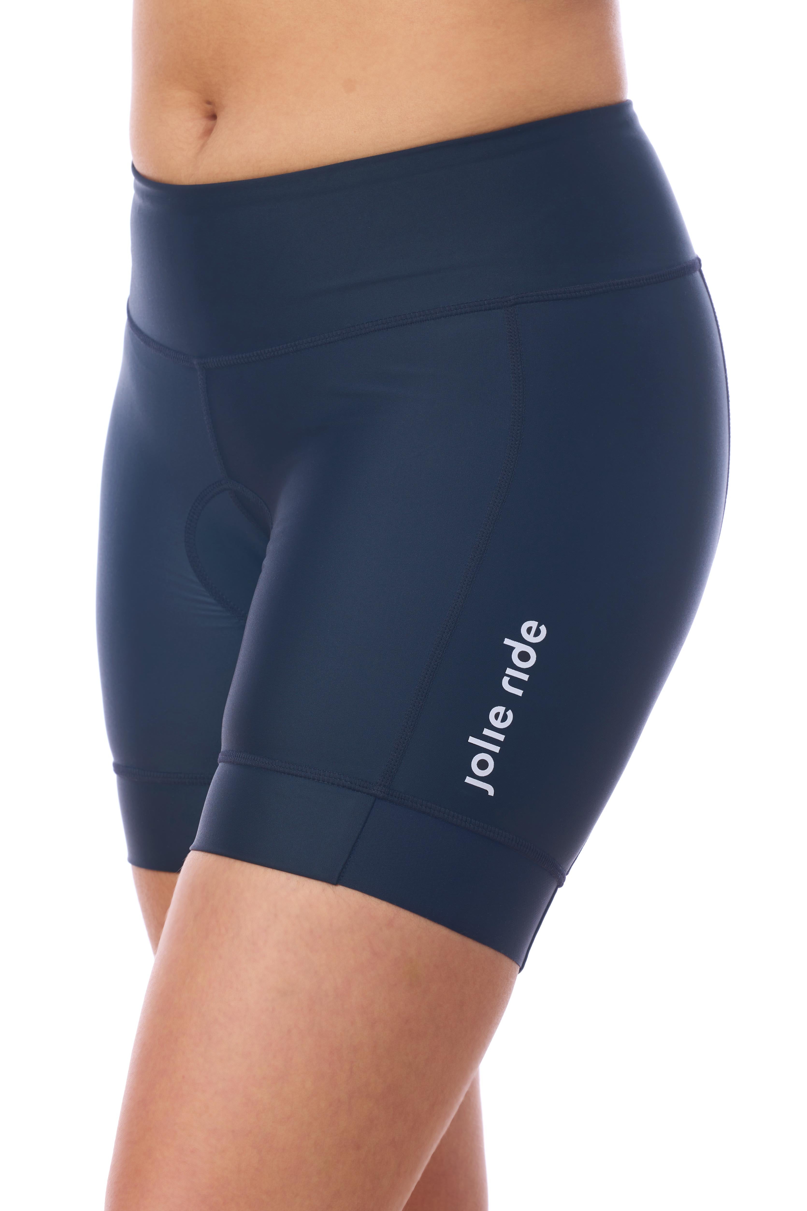 JolieRide Cycling shorts Navy / XS mid-thigh fit cycling shorts with 5 1/2" Inseam and UV protection