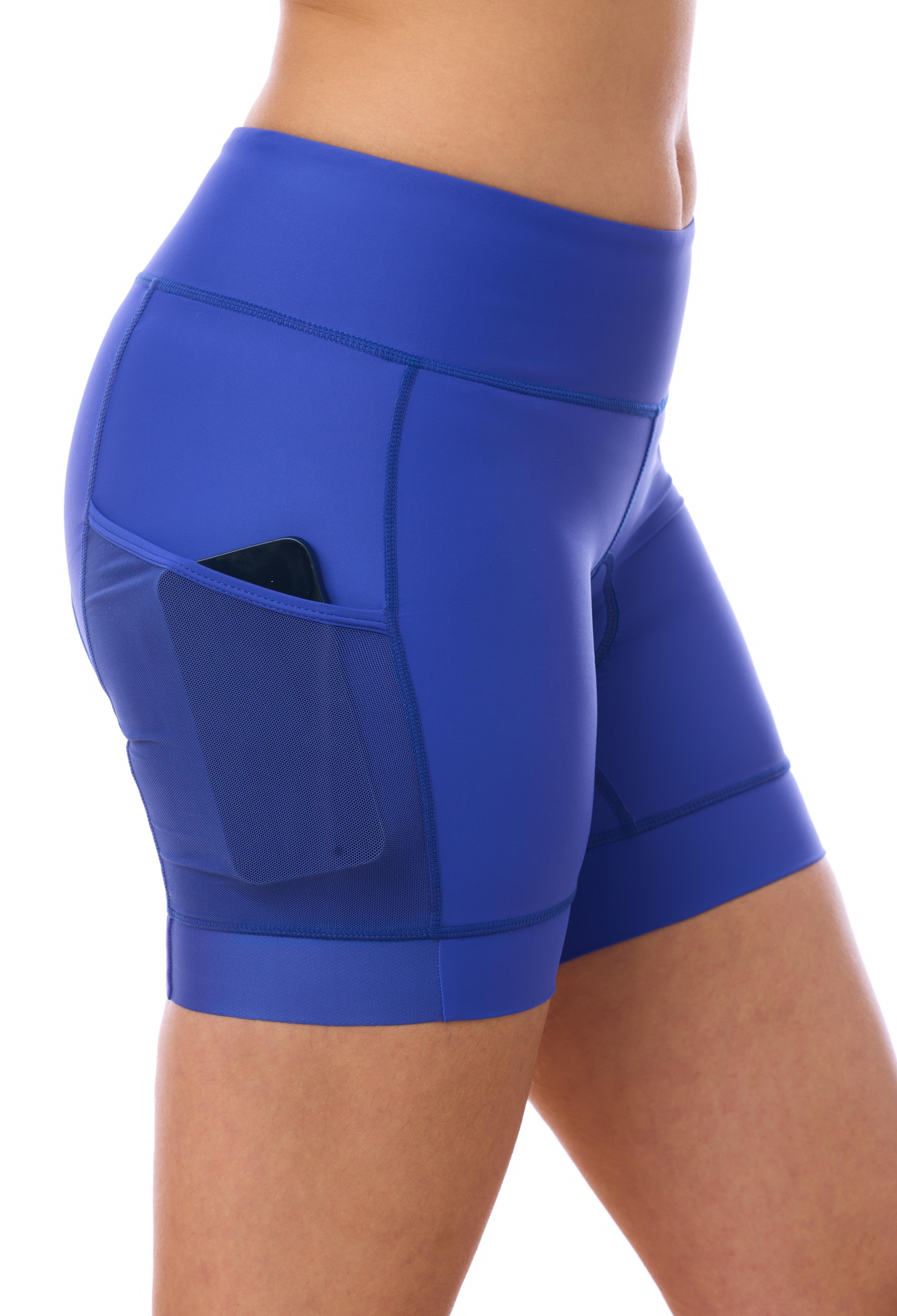 JolieRide Cycling shorts Women's Best Mid-Thigh Cycling Shorts with 15 cm Inseam & UV Protection #color_cobalt