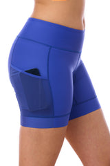 JolieRide Cycling shorts Women's Best Mid-Thigh Cycling Shorts with 15 cm Inseam & UV Protection #color_cobalt