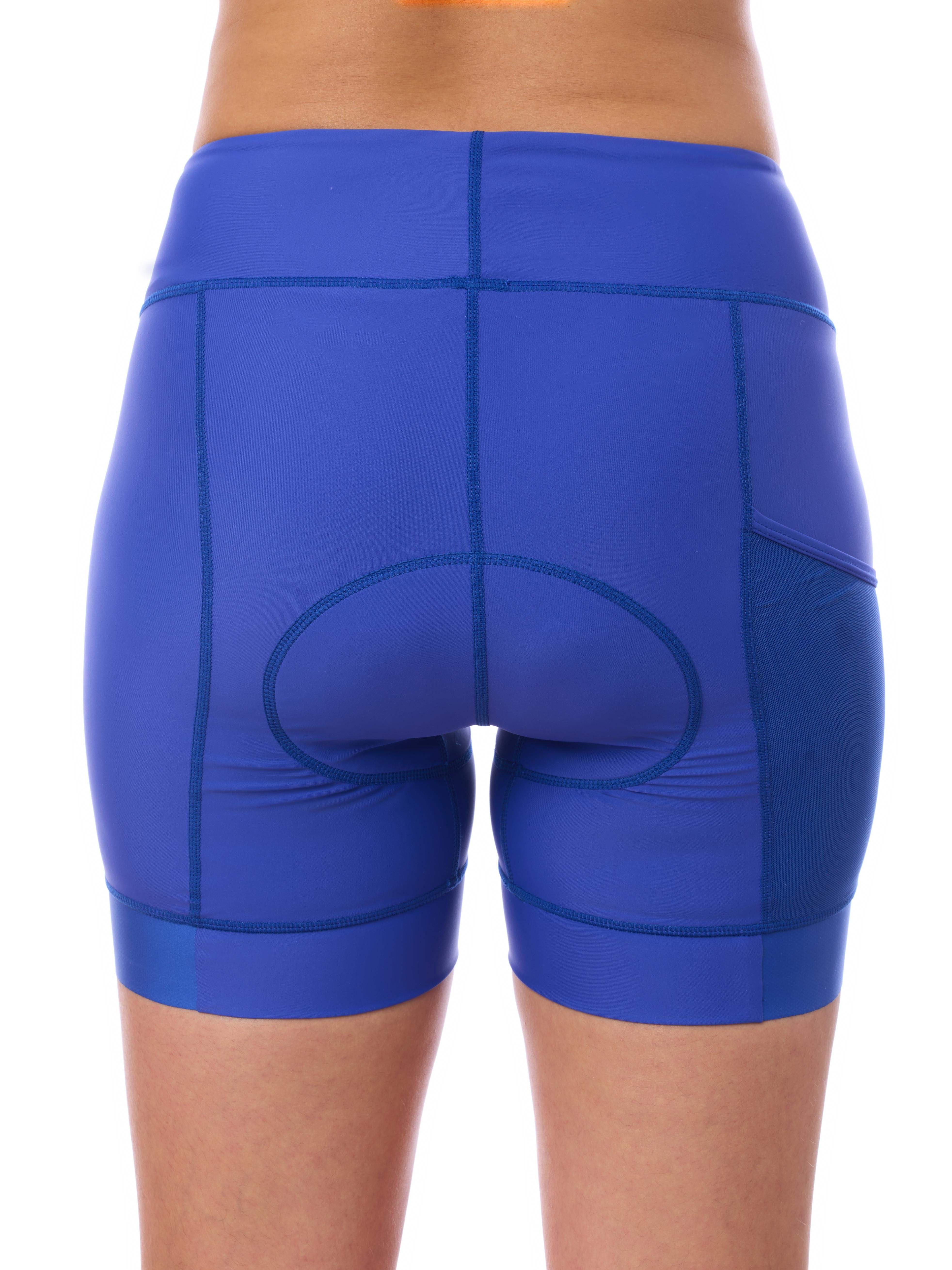 JolieRide Cycling shorts Women's Best Mid-Thigh Cycling Shorts with 15 cm Inseam & UV Protection #color_cobalt