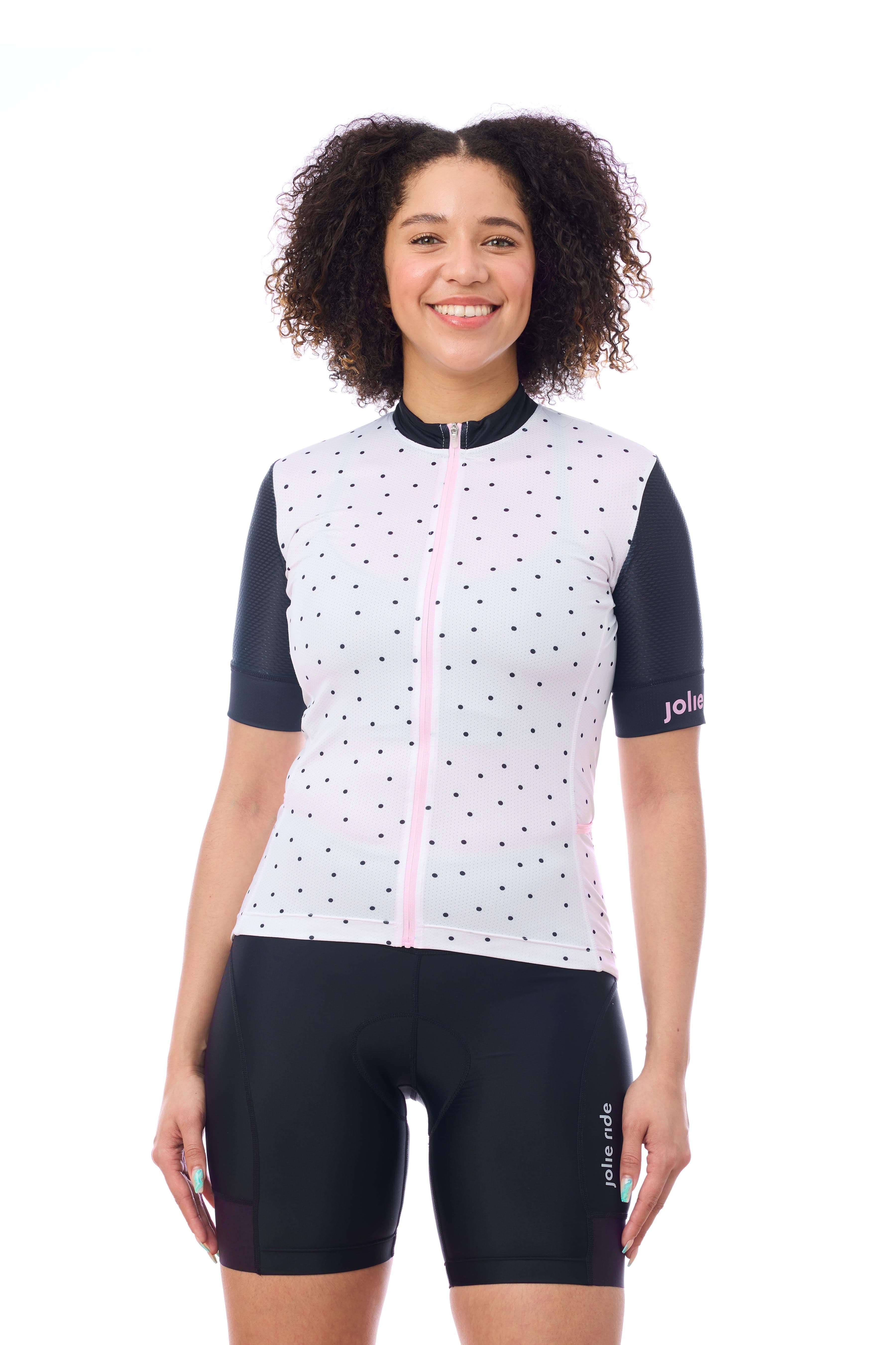 JolieRide Cycling shorts women's cycling shorts wide waistband, 18cm inseam and anti-shock pad