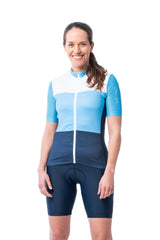 JolieRide Cycling shorts women's cycling shorts wide waistband, 18cm inseam and anti-shock pad #color_navy, marine