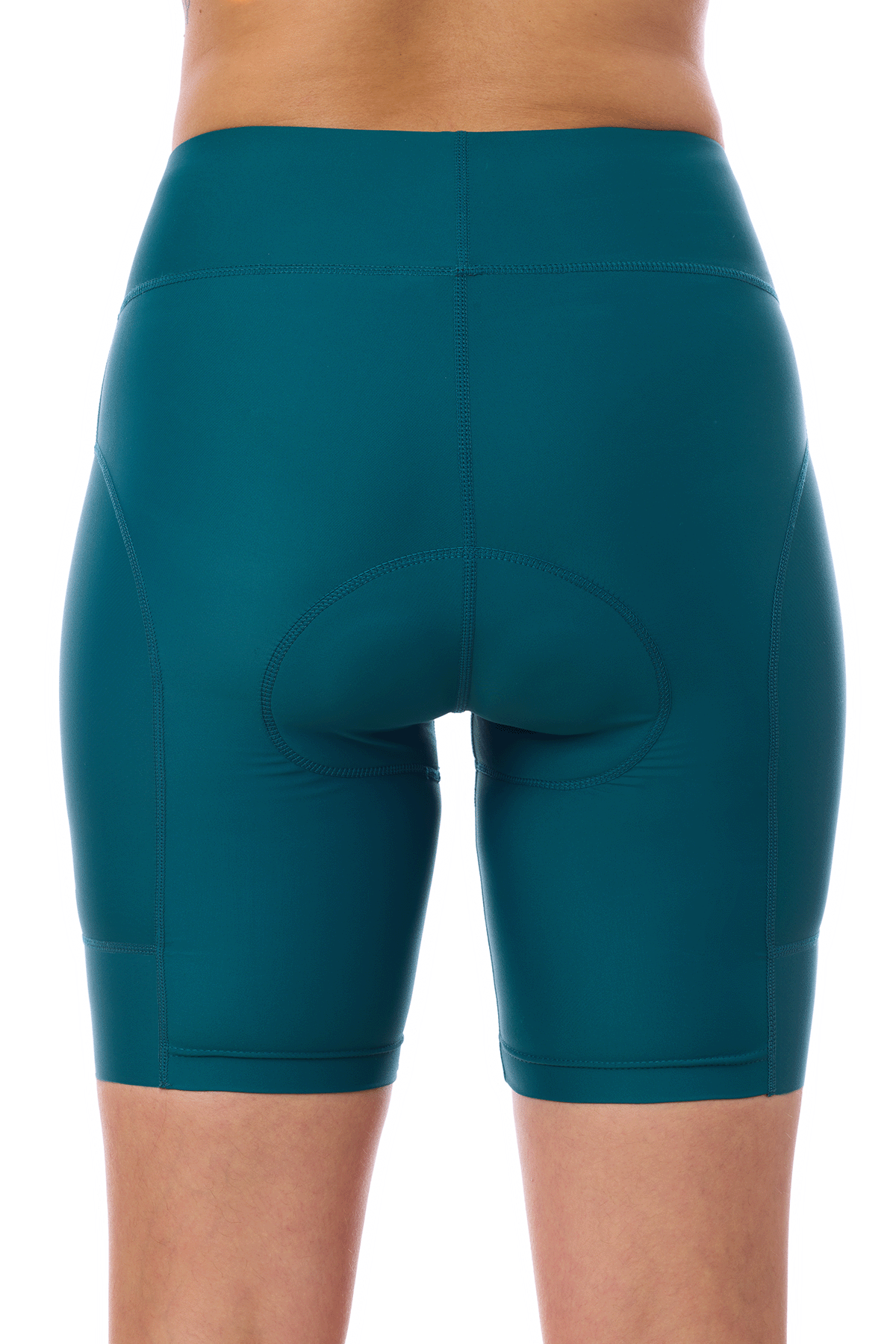 JolieRide Cycling shorts Women’s Mid Length Cycling Shorts with Wide Waistband #color_green-peacock, vert-paon