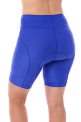 JolieRide Cycling shorts Women’s Mid Length Cycling Shorts with Wide Waistband #color_cobalt