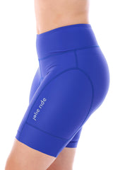 JolieRide Cycling shorts Women’s Mid Length Cycling Shorts with Wide Waistband #color_cobalt