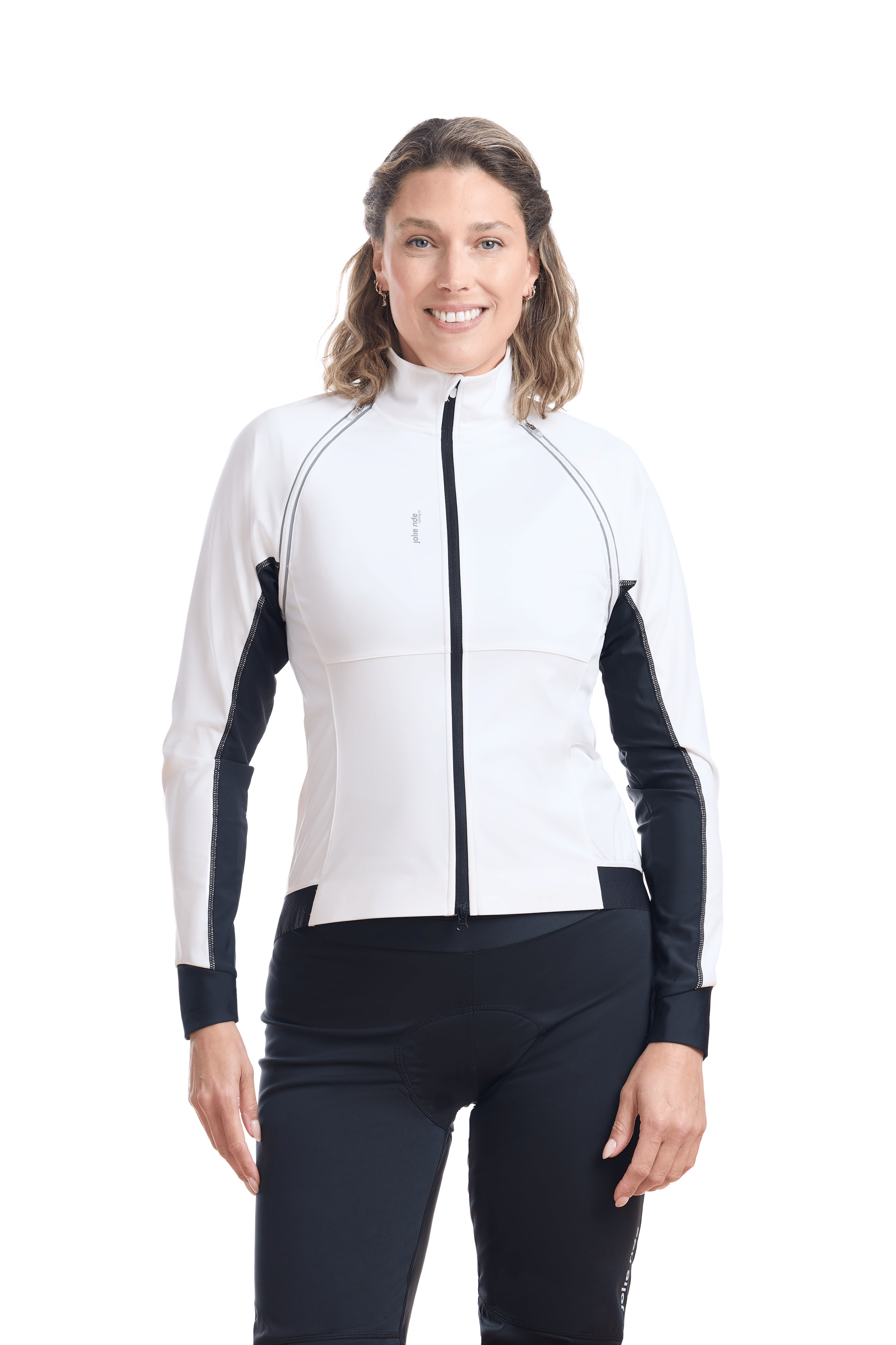 JolieRide Jacket WHITE / XS Women’s 2 in 1 Cycling Jacket with Removable Sleeves 1