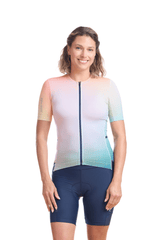 JolieRide Jersey Gradient / XS Women’s Low Collar Cycling Jersey #color_Multi-gradient