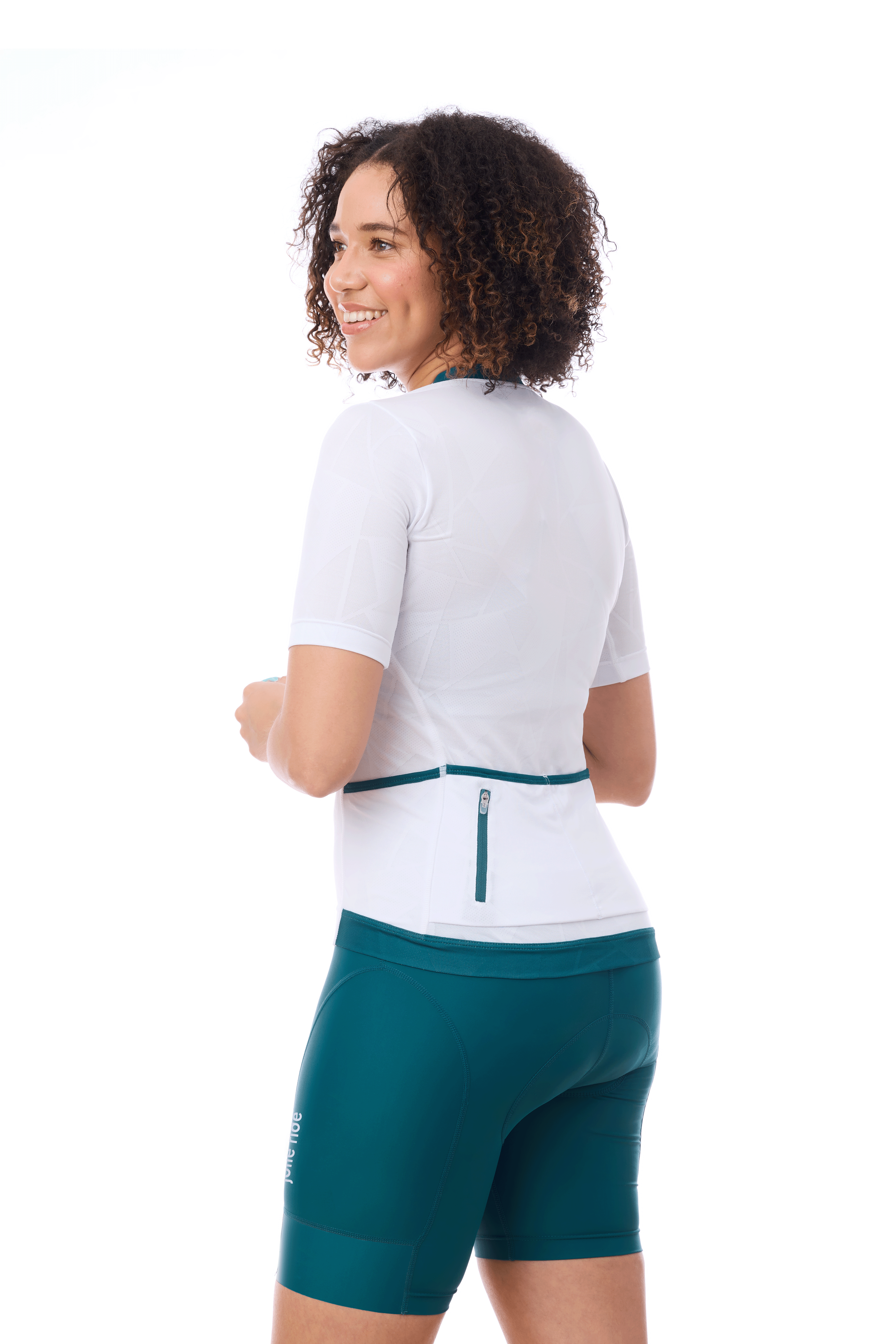 JolieRide Jersey low collar cycling jersey with UV protection & storage pockets (2025)