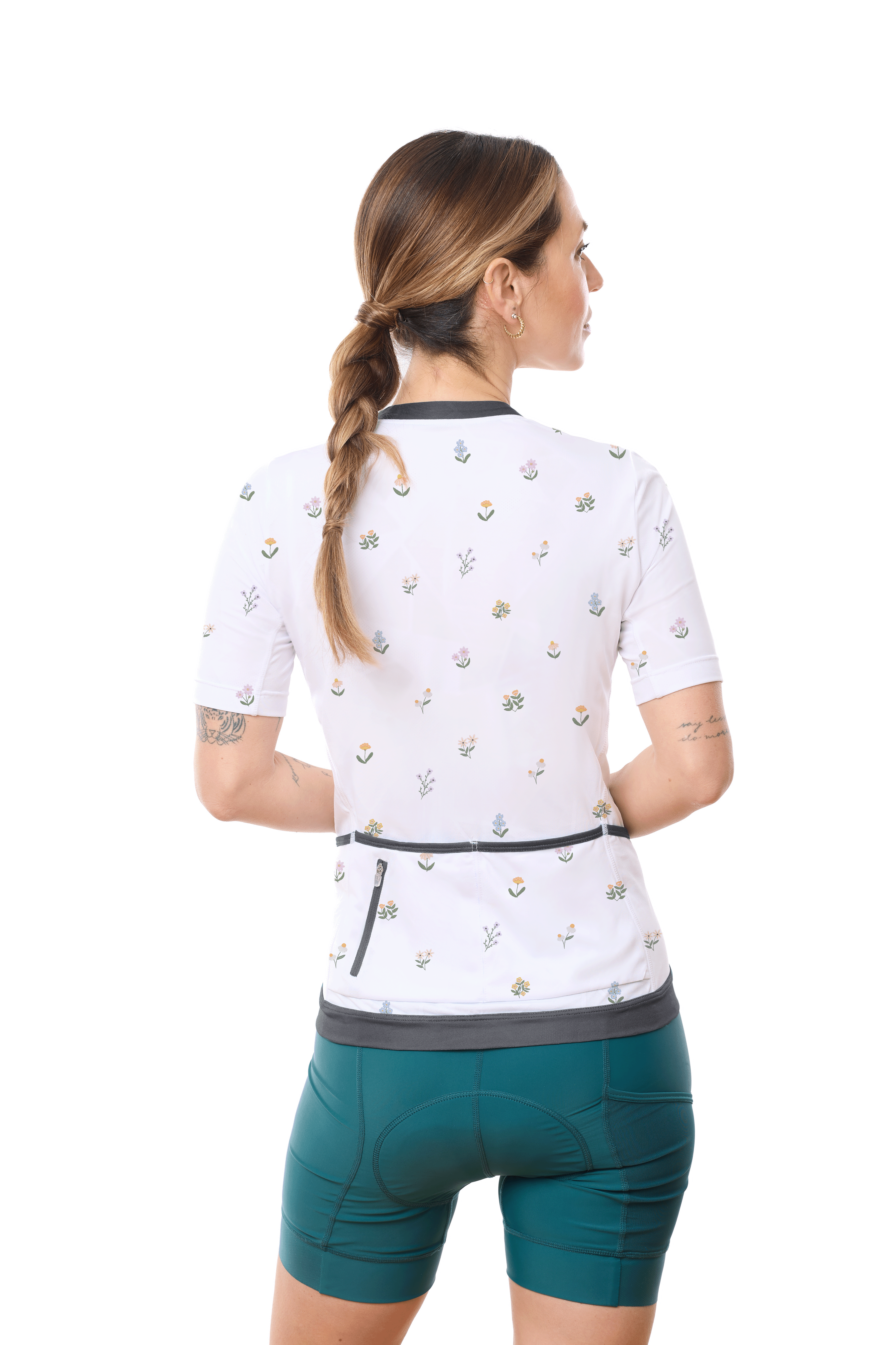 JolieRide Jersey low collar cycling jersey with UV protection & storage pockets (2025)