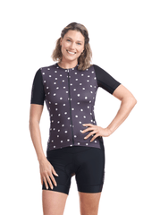 JolieRide Jersey Polkadots / XS Women’s Low Collar Cycling Jersey  #color_Polka-dots, picots