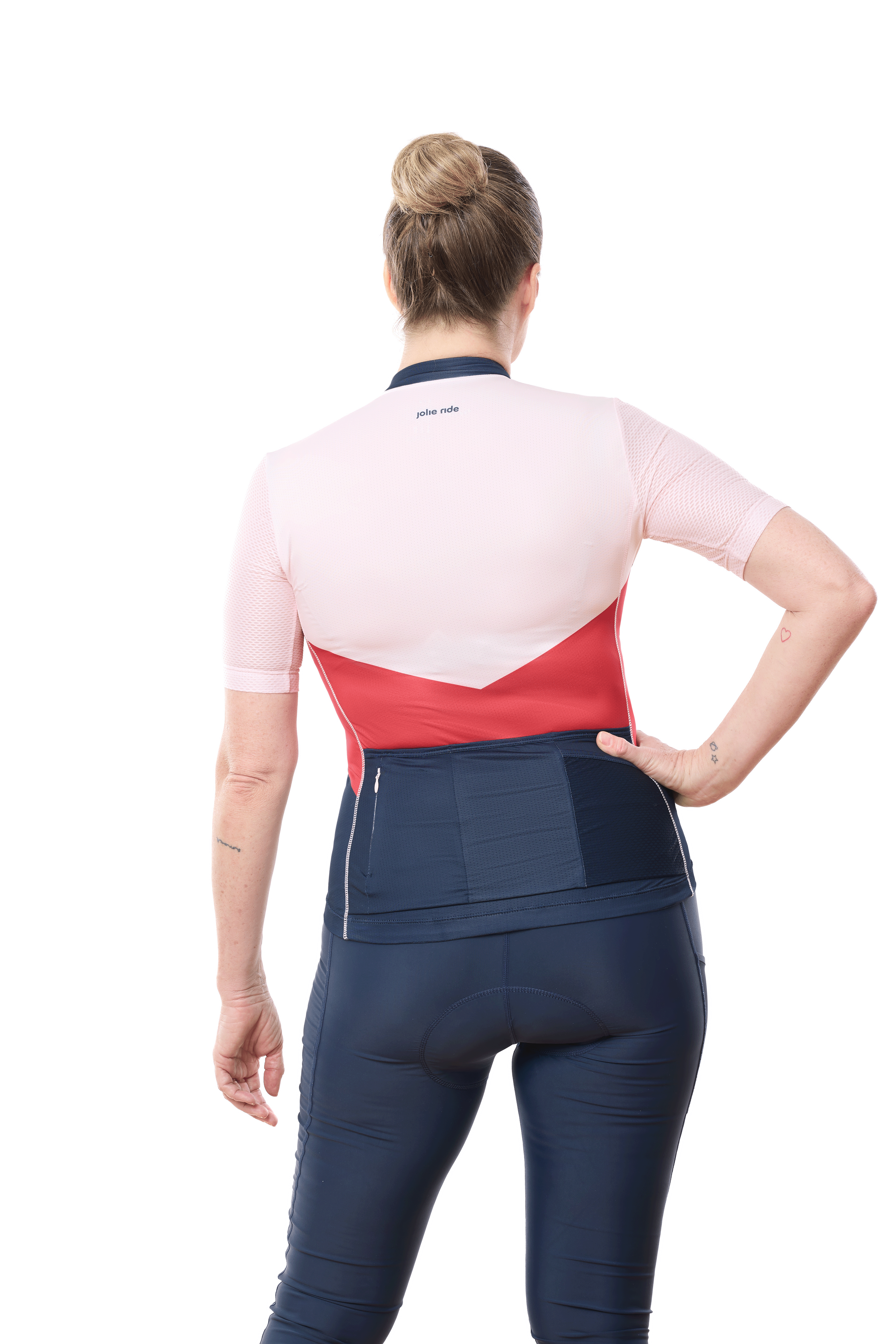 JolieRide Jersey women's colorblock cycling jersey with UV protection, breathability, and storage (2025)