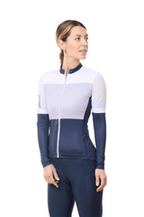 JolieRide Jersey women's colorblock cycling jersey with UV protection, breathability, and storage (2025)