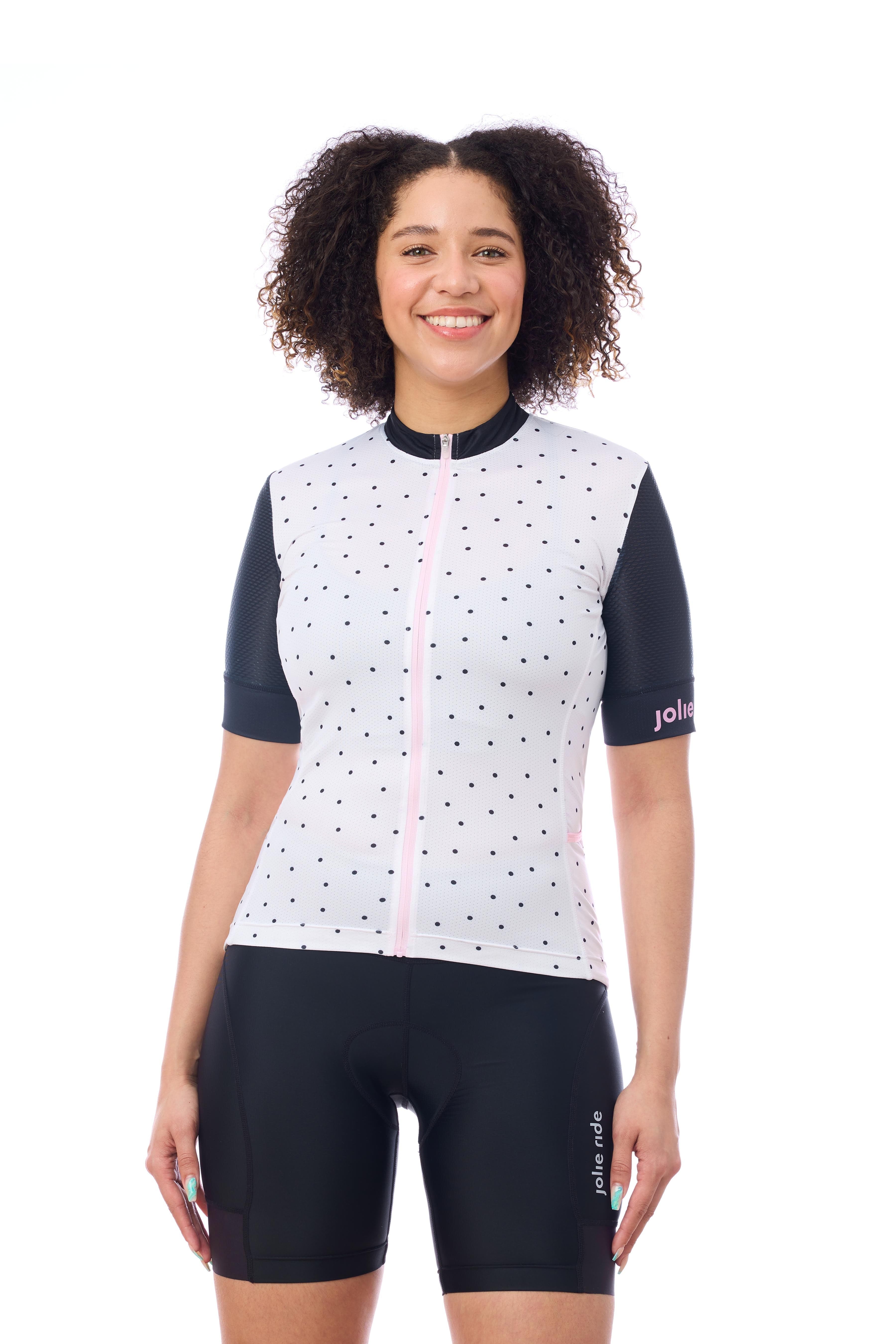 JolieRide Jersey women's cycling jersey with UV protection, breathability, and storage