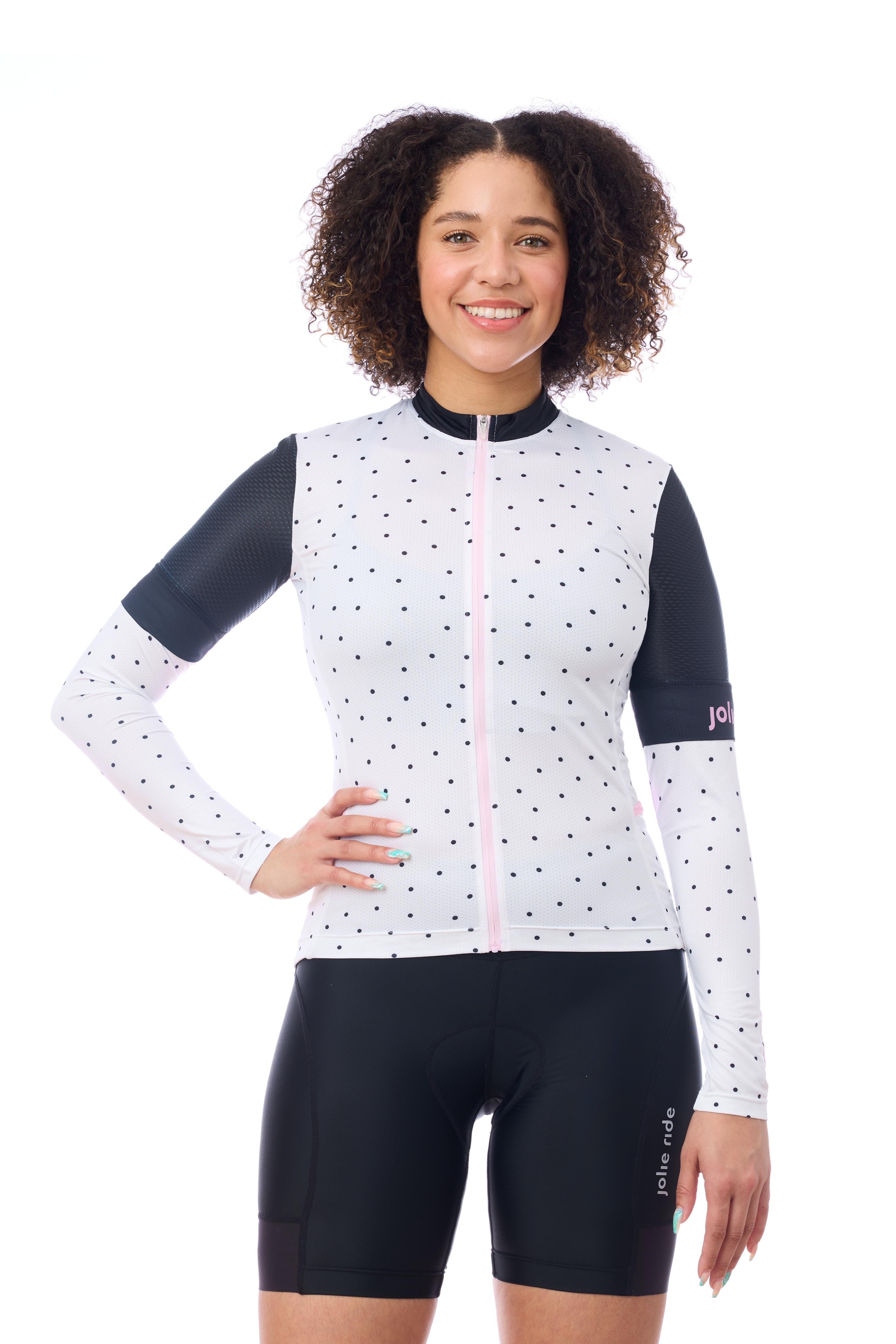 JolieRide Jersey women's cycling jersey with UV protection, breathability, and storage