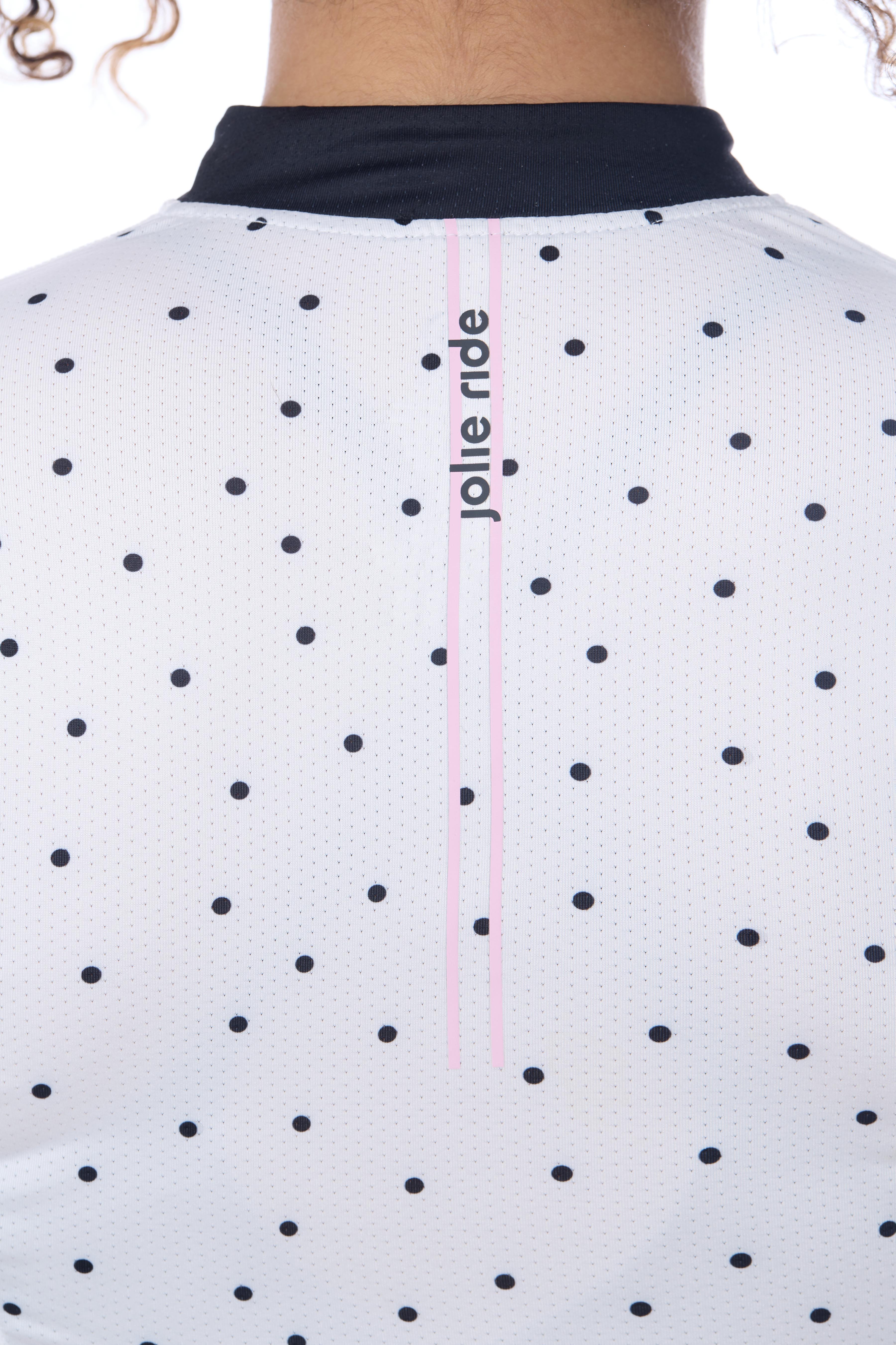 JolieRide Jersey women's cycling jersey with UV protection, breathability, and storage