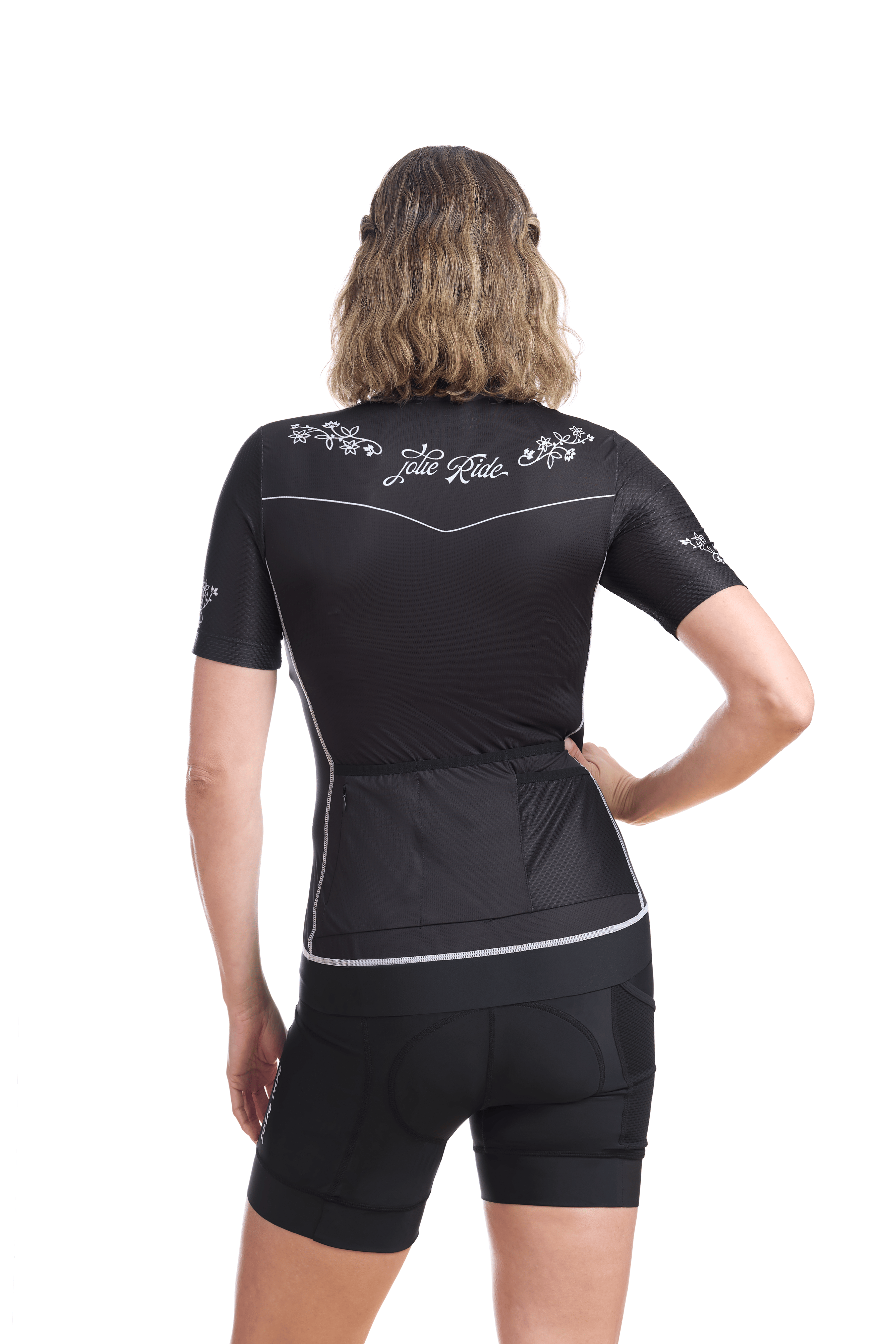 JolieRide Jersey Women’s Lightweight Cycling Jersey with 5 Pockets #color_black-and-western, noir-western
