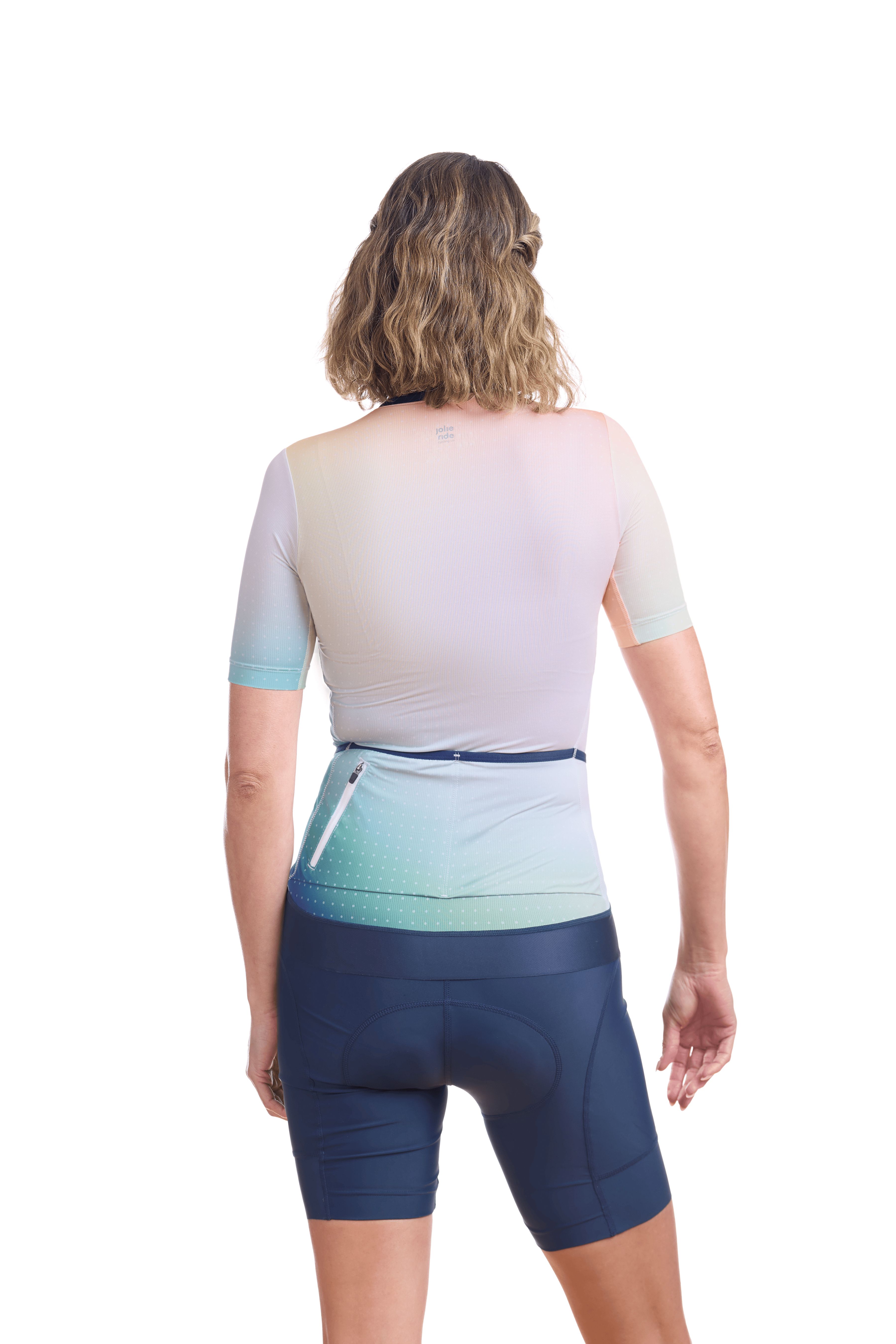 JolieRide Jersey Women’s Low Collar Cycling Jersey  #color_Multi-gradient