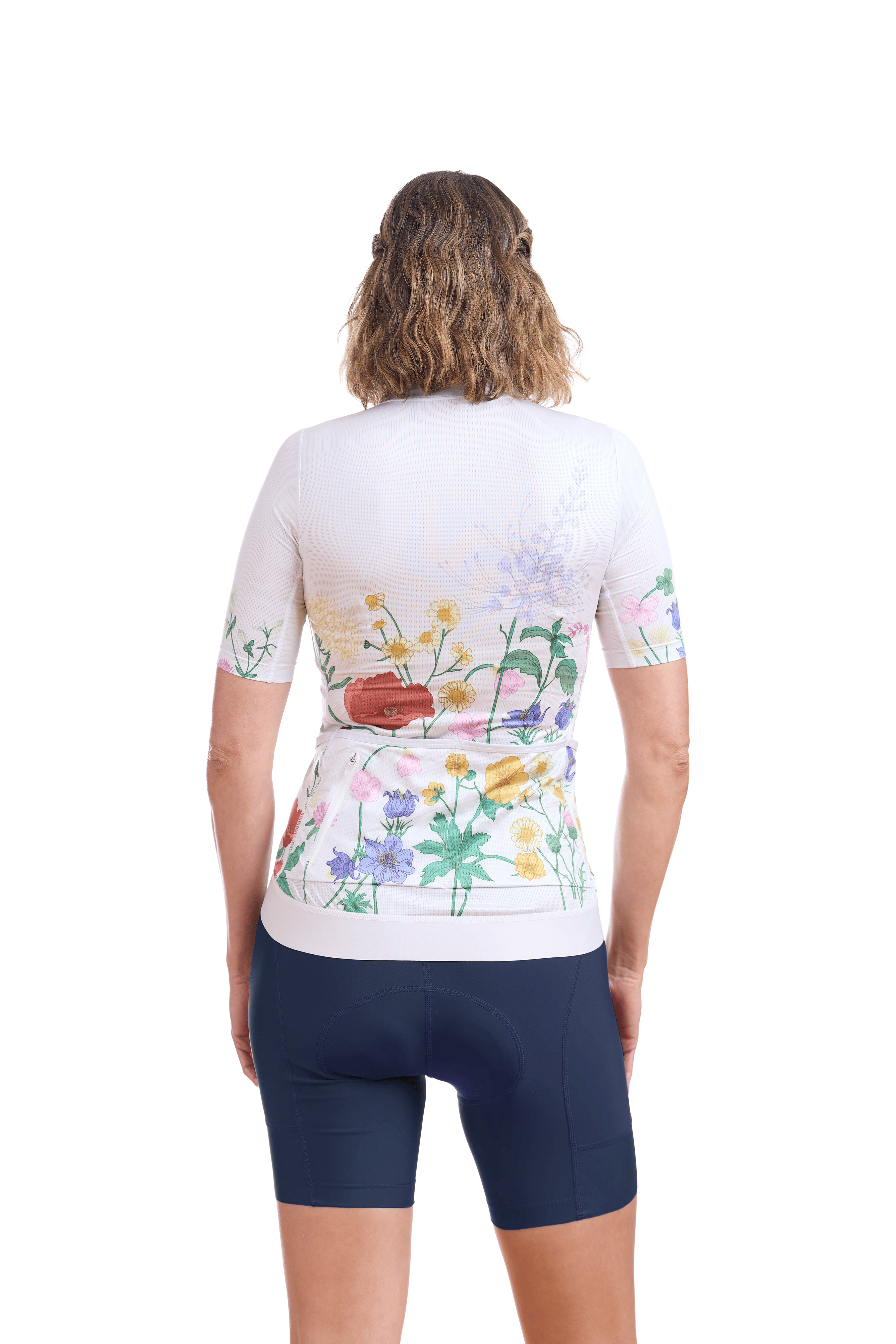 JolieRide Jersey Women’s Low Collar Cycling Jersey #color_Multi-Flora