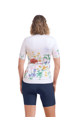 JolieRide Jersey Women’s Low Collar Cycling Jersey #color_Multi-Flora