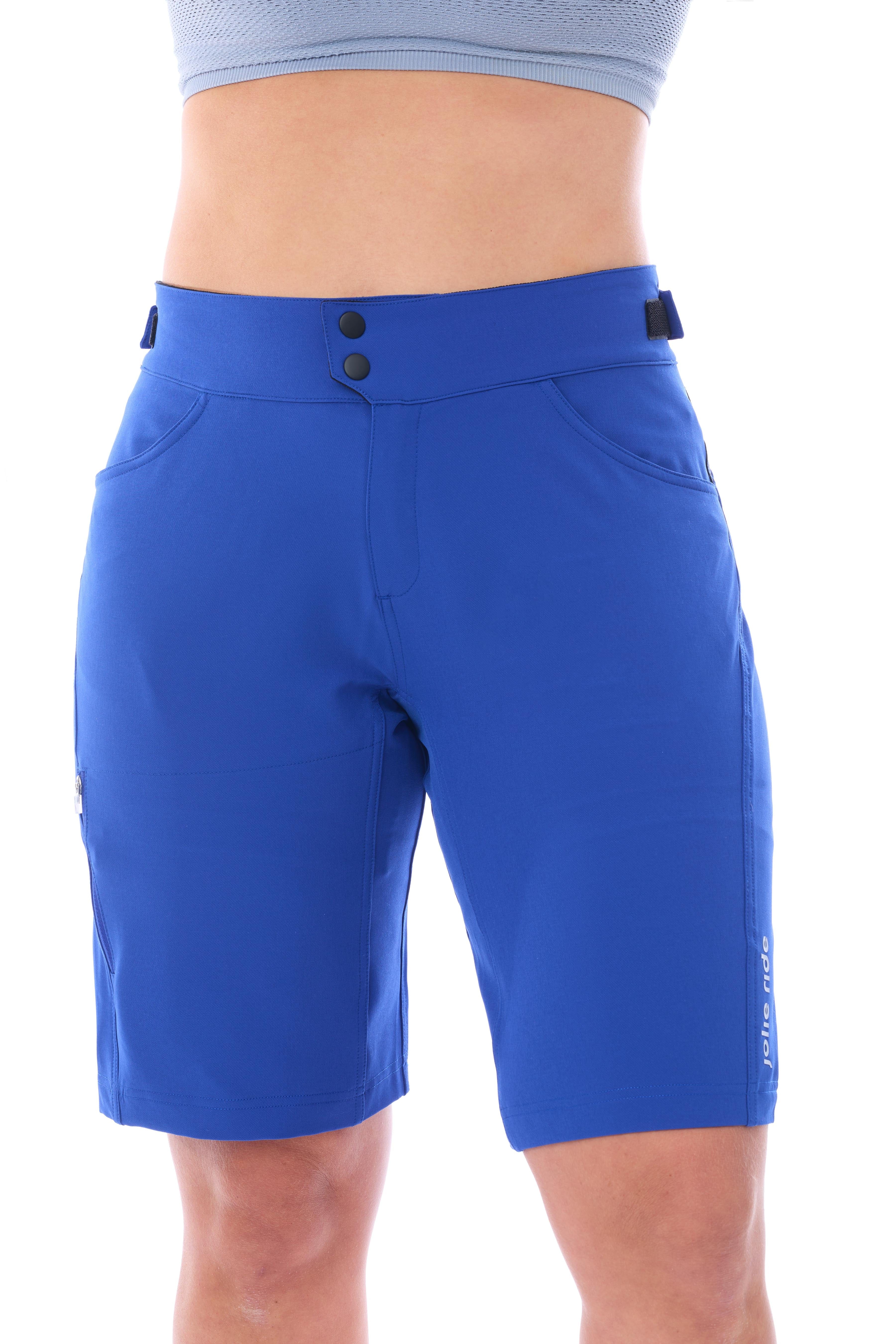 JolieRide MTB shorts Cobalt Blue / XS mtb shorts with detachable padded mesh cycling short #color_cobalt-blue, cobalt-bleu