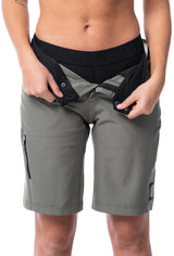 JolieRide MTB shorts mtb shorts with detachable padded mesh cycling short 2024 #color_avocado, avocat