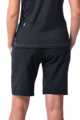 JolieRide MTB shorts mtb shorts with detachable padded mesh cycling short #color_black, noir