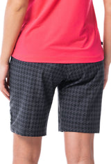 JolieRide MTB shorts mtb shorts with detachable padded mesh cycling short  #color_black houndstooth, pied-de-poule