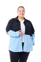 JolieRide Shirt Black-Blue / 1X mtb windbreaker shirt - ultimate adventure gear for unpredictable weather