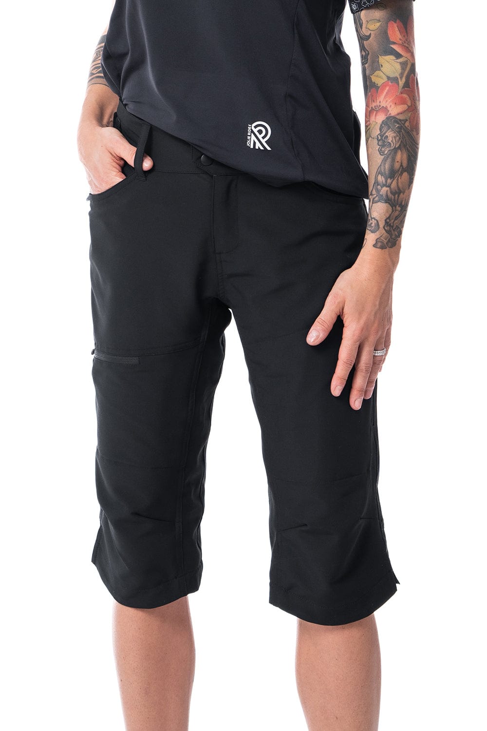 JolieRide Shorts 3/4 Mountain Bike Shorts with Adjustable Waist (liner Included)