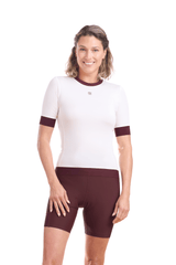 JolieRide T-Shirt Off-white Women’s Zip Free Cycling T Shirt #color_off-white, blanc casse