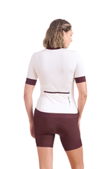 JolieRide T-Shirt Women’s Zip Free Cycling T Shirt #color_off-white, blanc casse