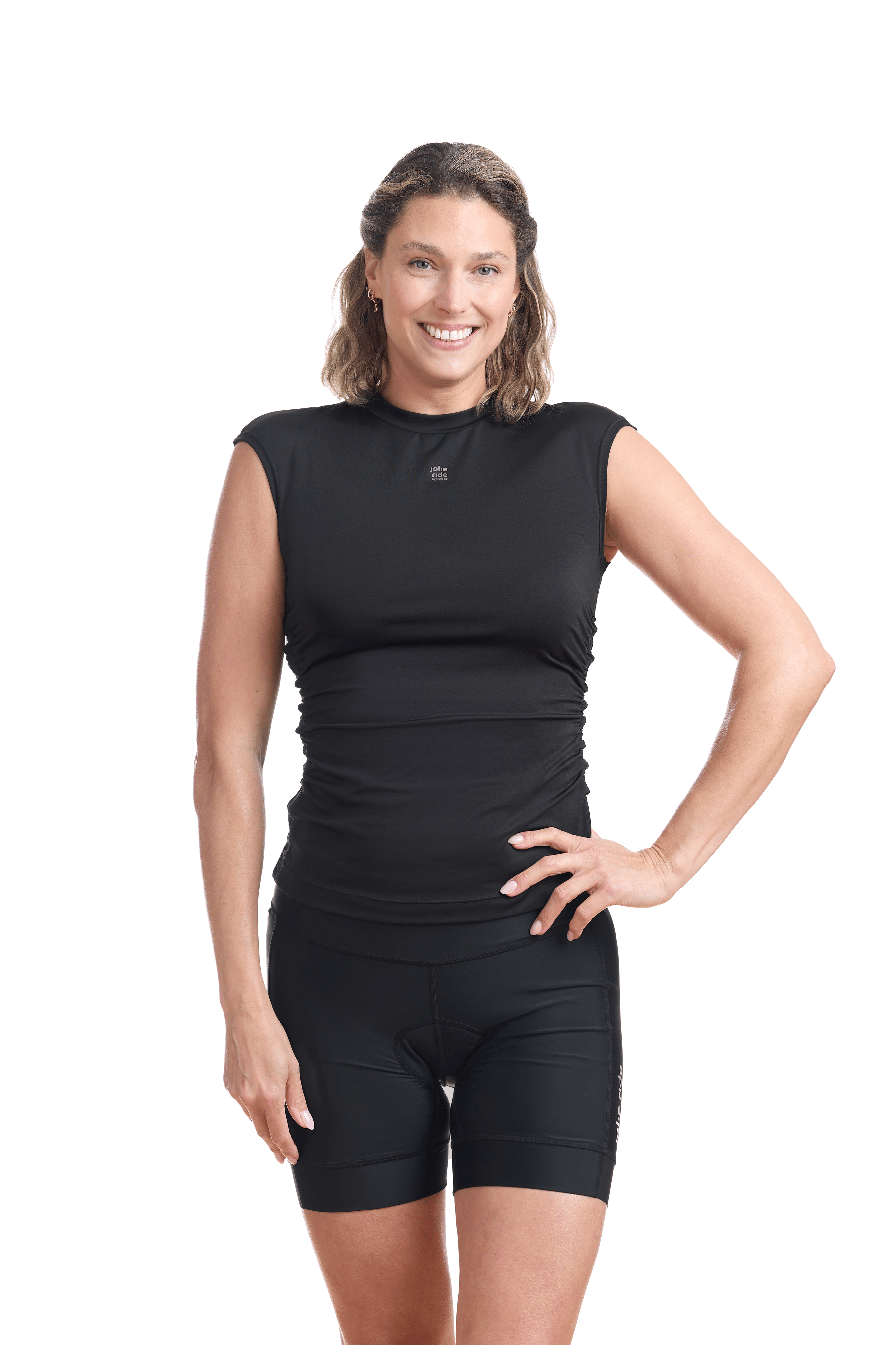 JolieRide Tank top Black / XS Women’s Ruched Sleeveless Cycling Jersey