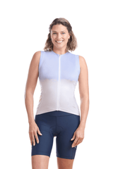 JolieRide Tank top Blue Tie Dye Women’s Sleeveless Cycling Jersey #color_Blue-Tie-Dye