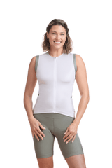 JolieRide Tank top Women’s Sleeveless Cycling Jersey #color_Bone-Avocado