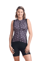 JolieRide Tank top Polkadots Women’s Sleeveless Cycling Jersey #color_Polka-dots