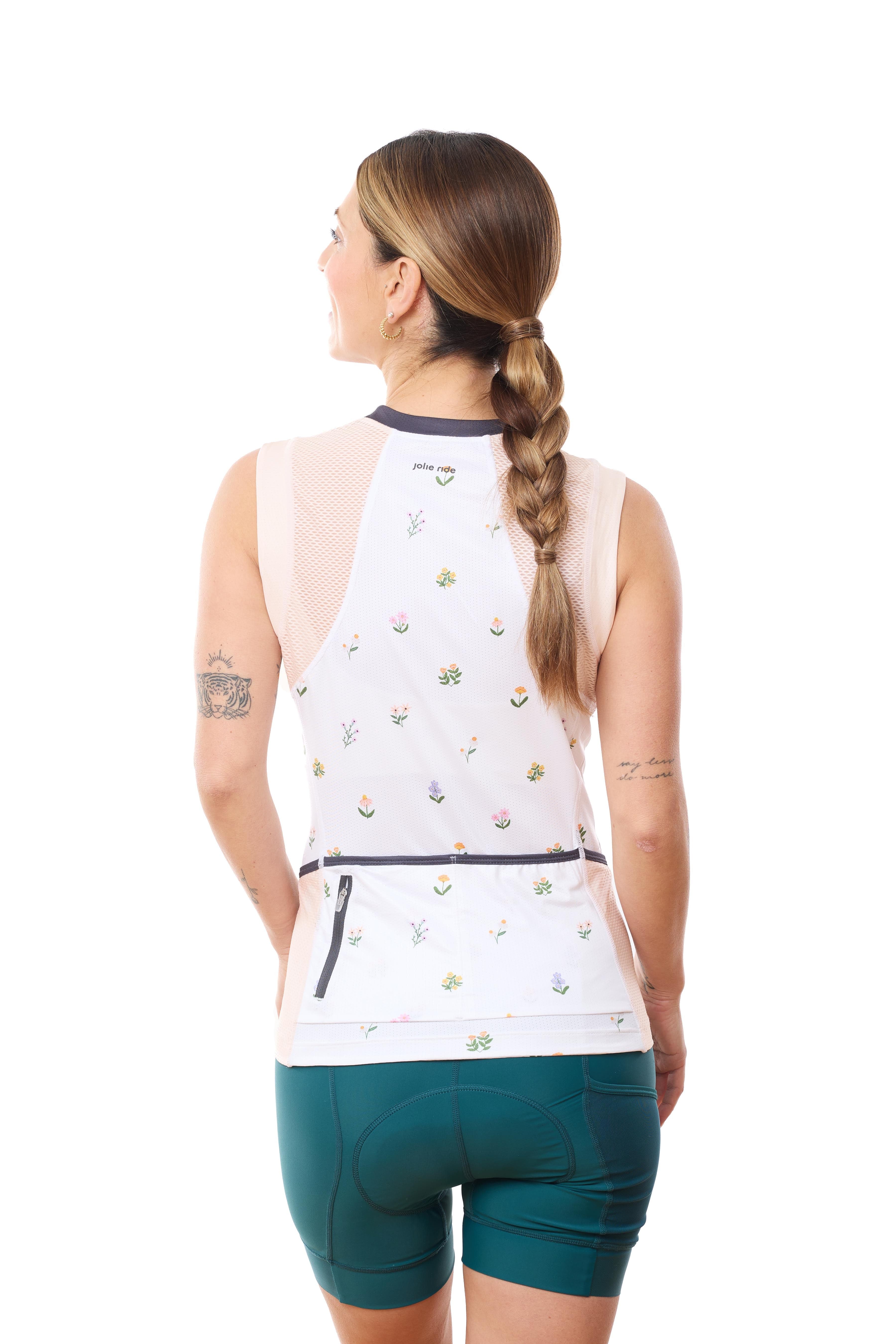 JolieRide Tank top sleeveless cycling jersey with solar protection and quick dry fabric (2025)