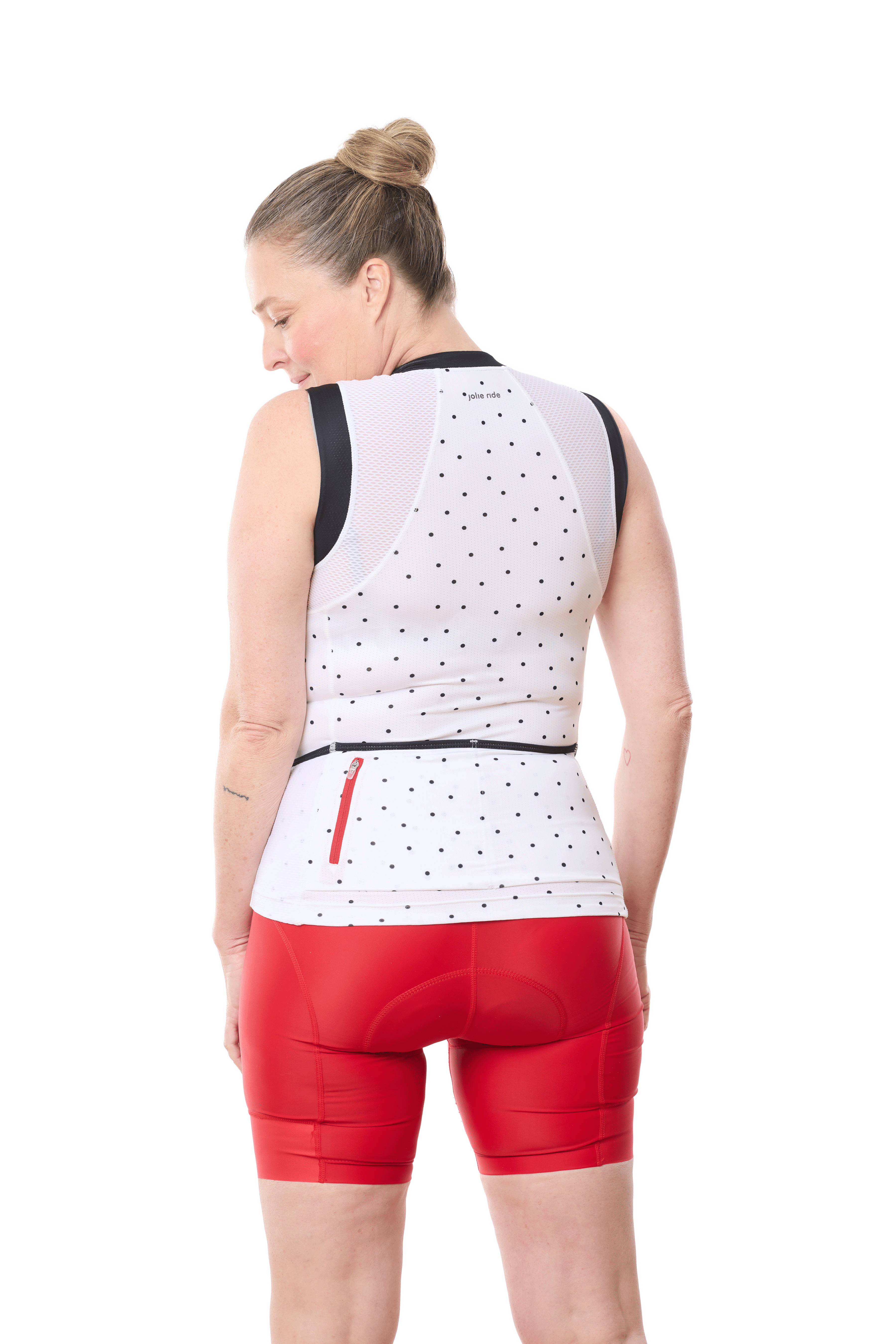 JolieRide Tank top sleeveless cycling jersey with solar protection and quick dry fabric (2025)